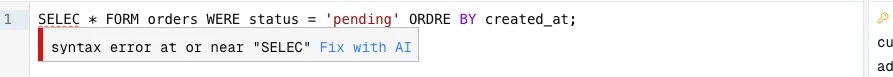 Fix SQL with AI
