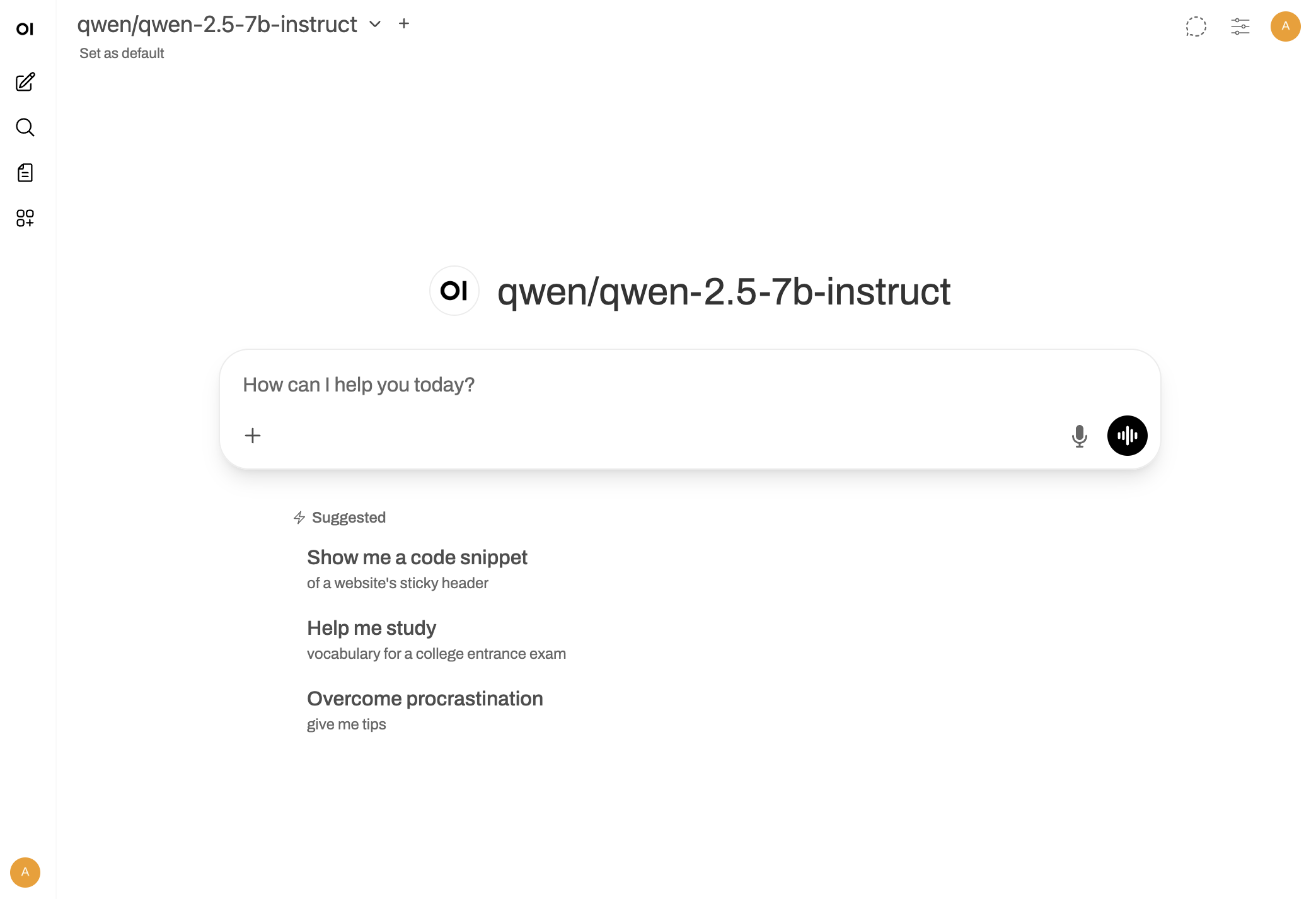 Open WebUI Chat Interface