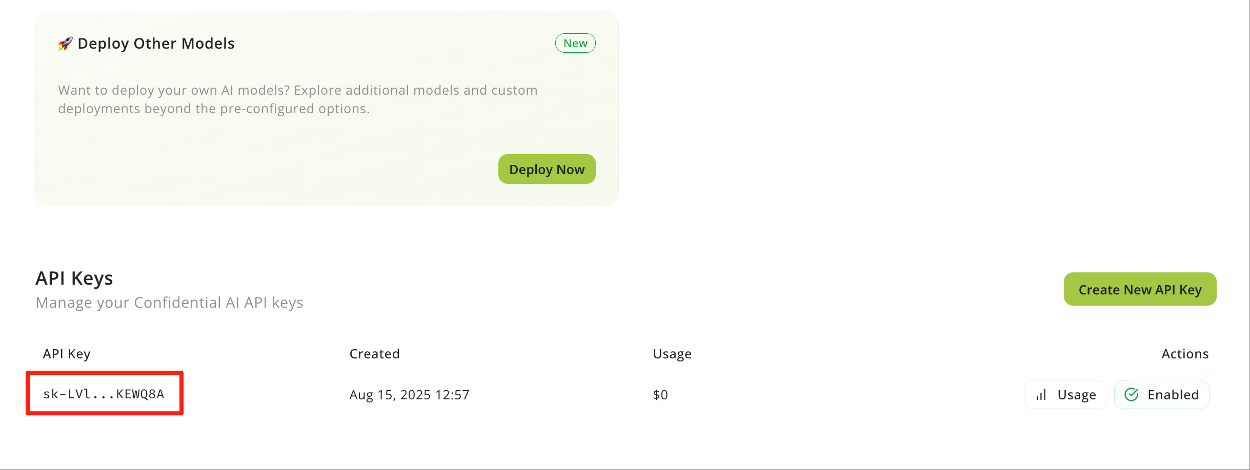 GPU TEE API Generate Key