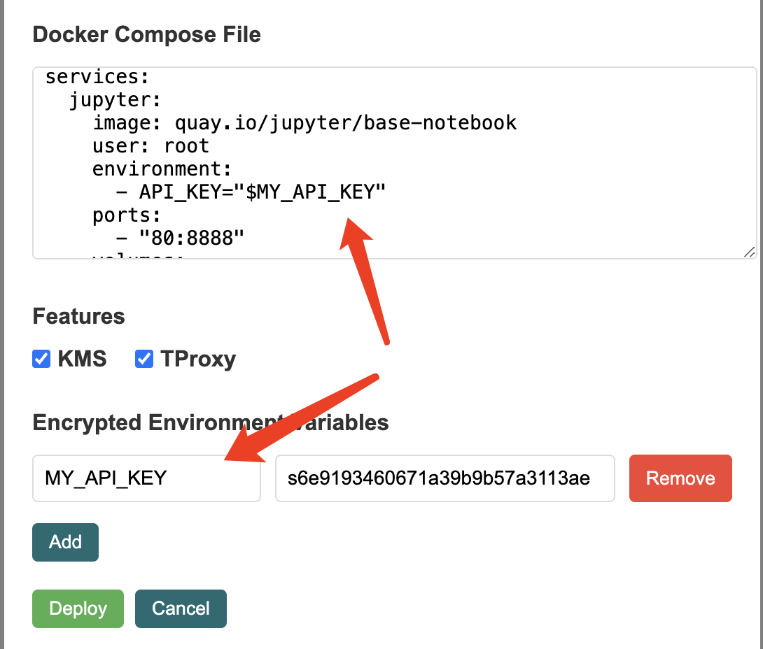 dstack secret management