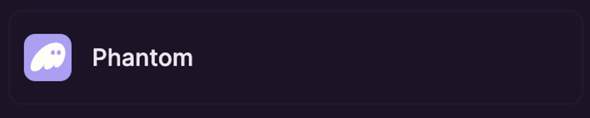An example Phantom button in a wallet modal