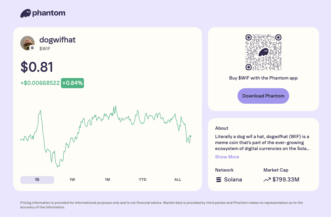 Token pages - Phantom developer documentation