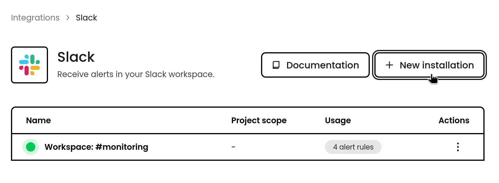 Slack installation