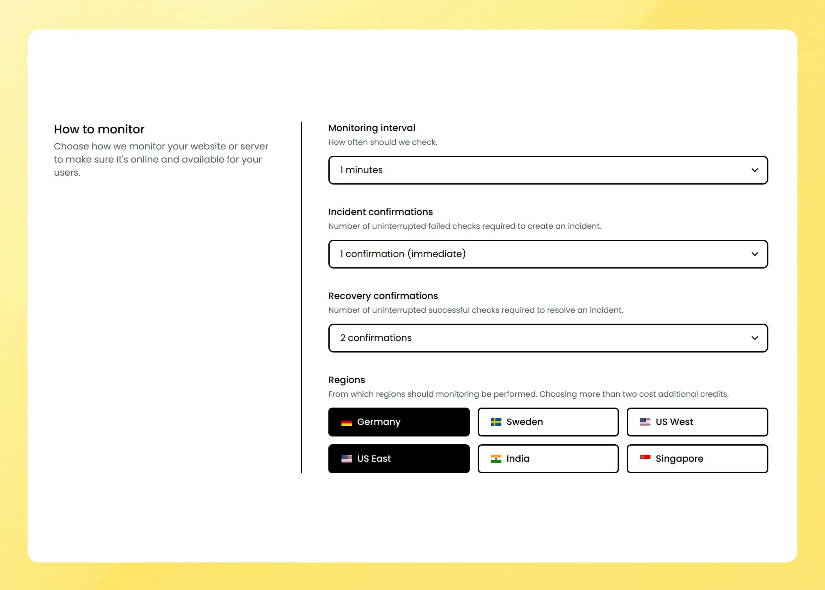 Incident management configuration