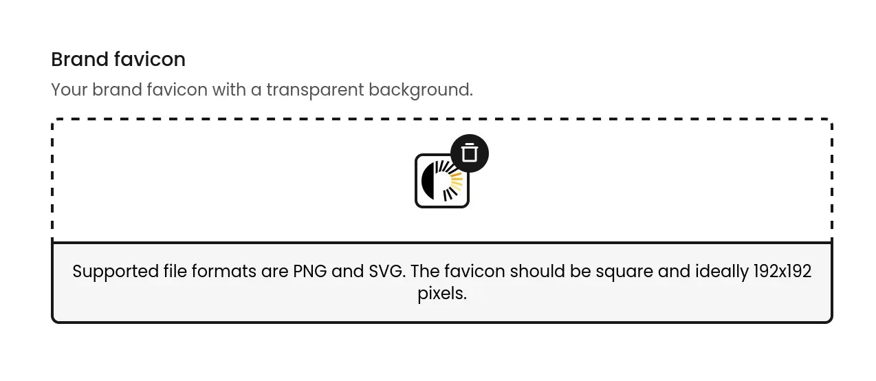 Status page favicon