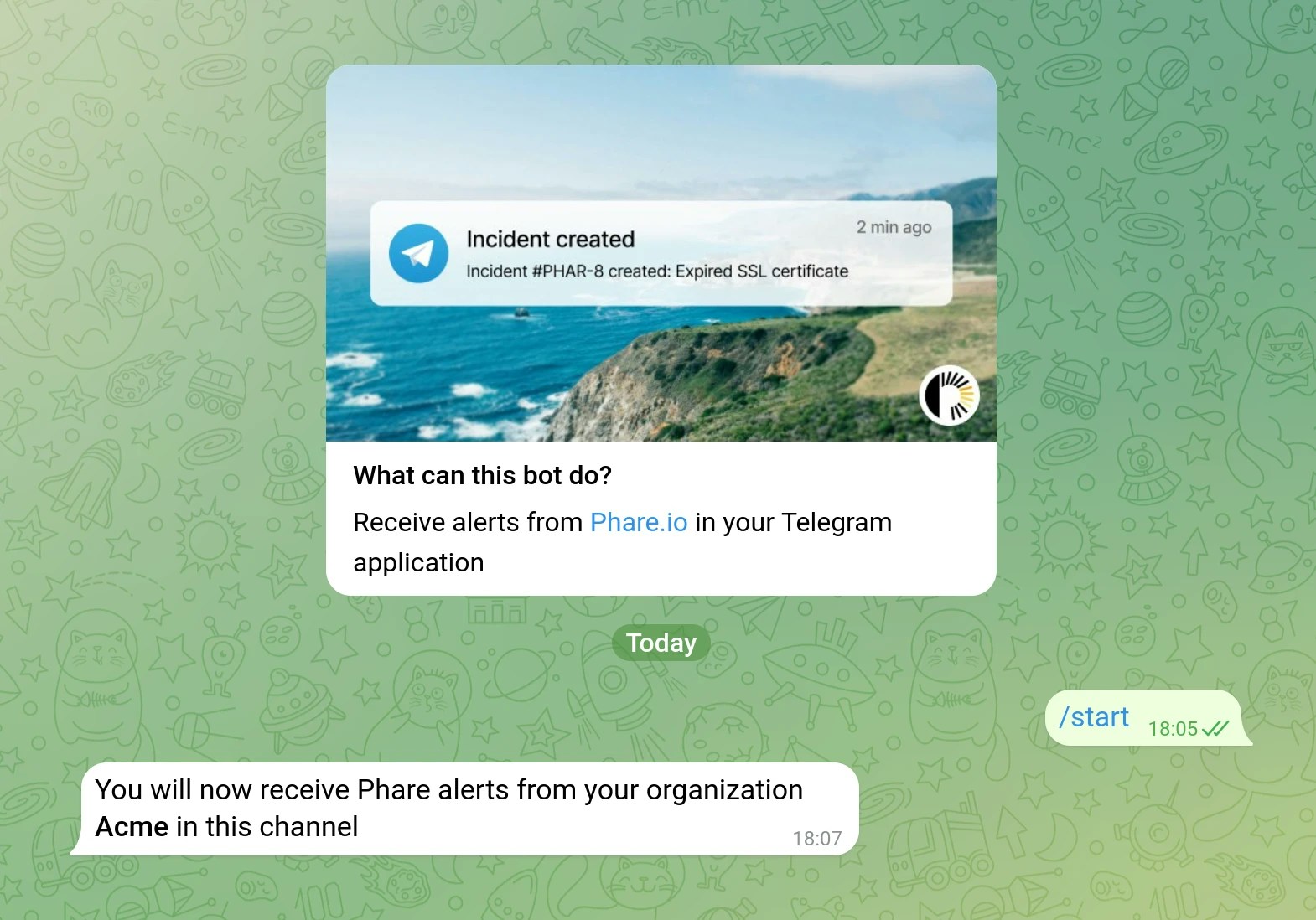 Telegram integration