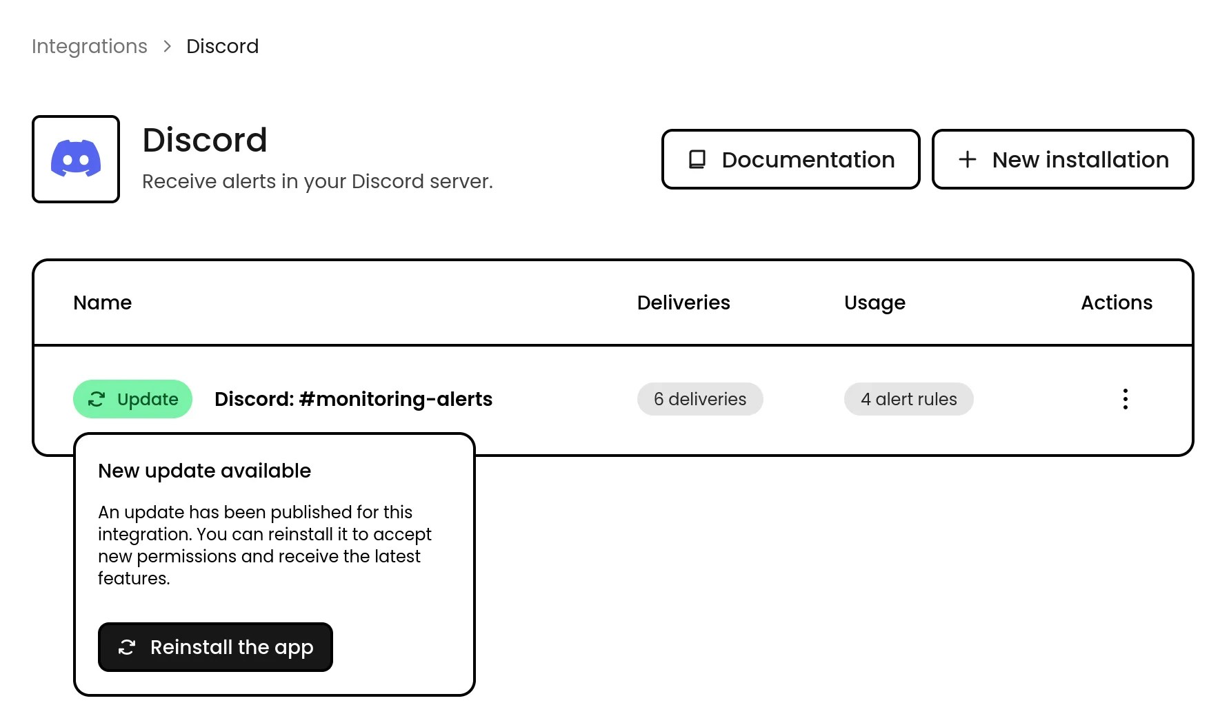 Update the Phare integration for Discord