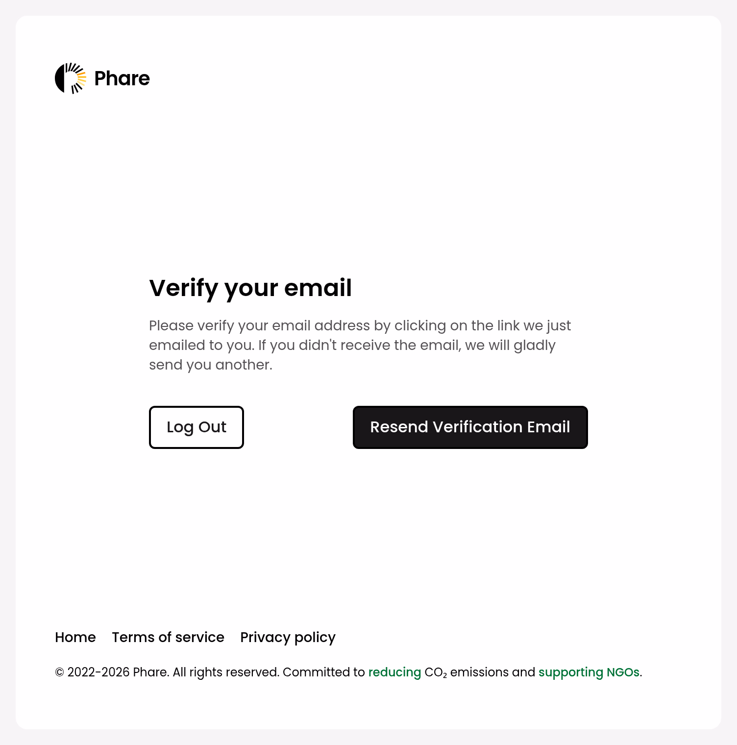 Email verification