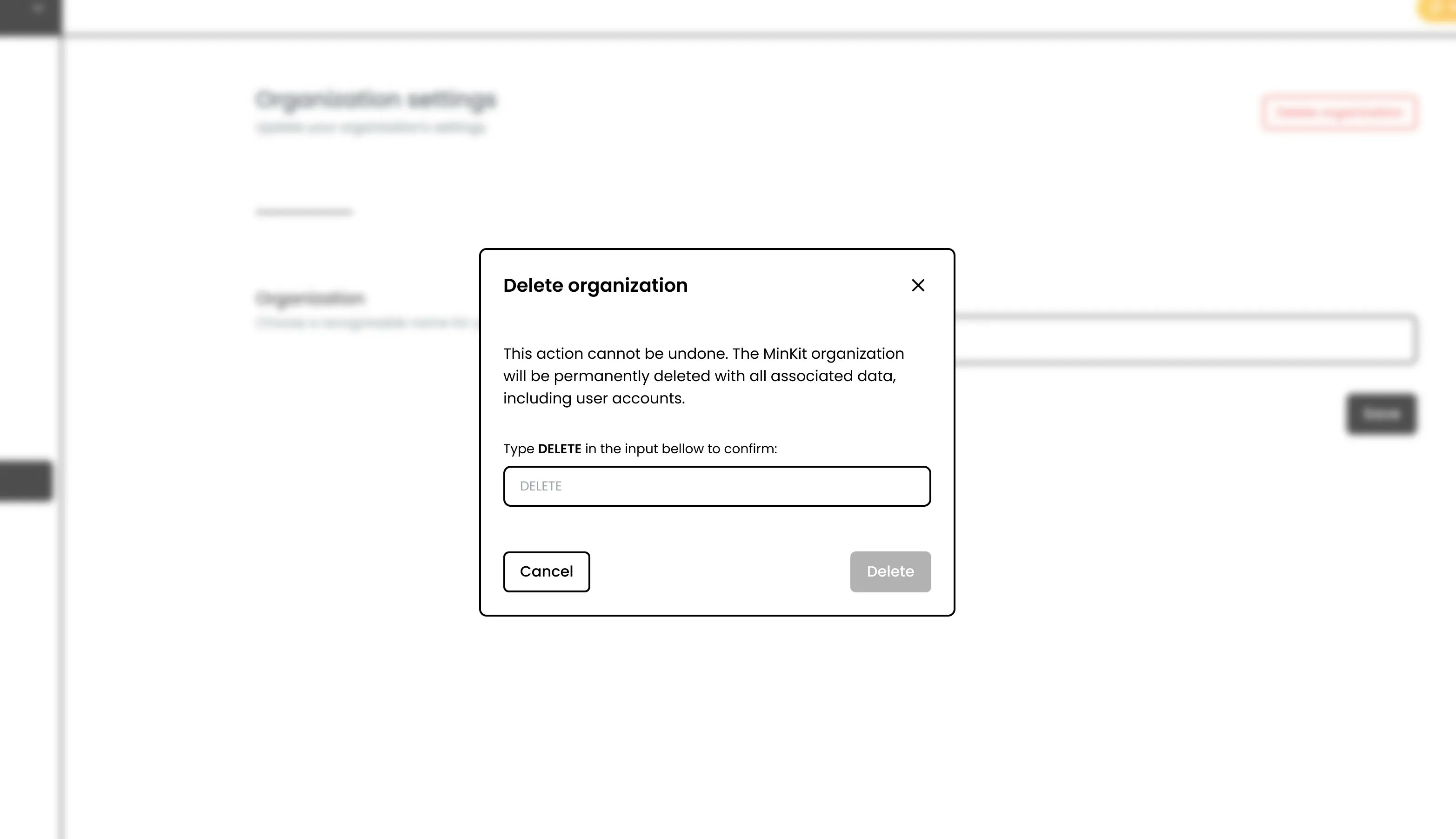 Deletion safeguard