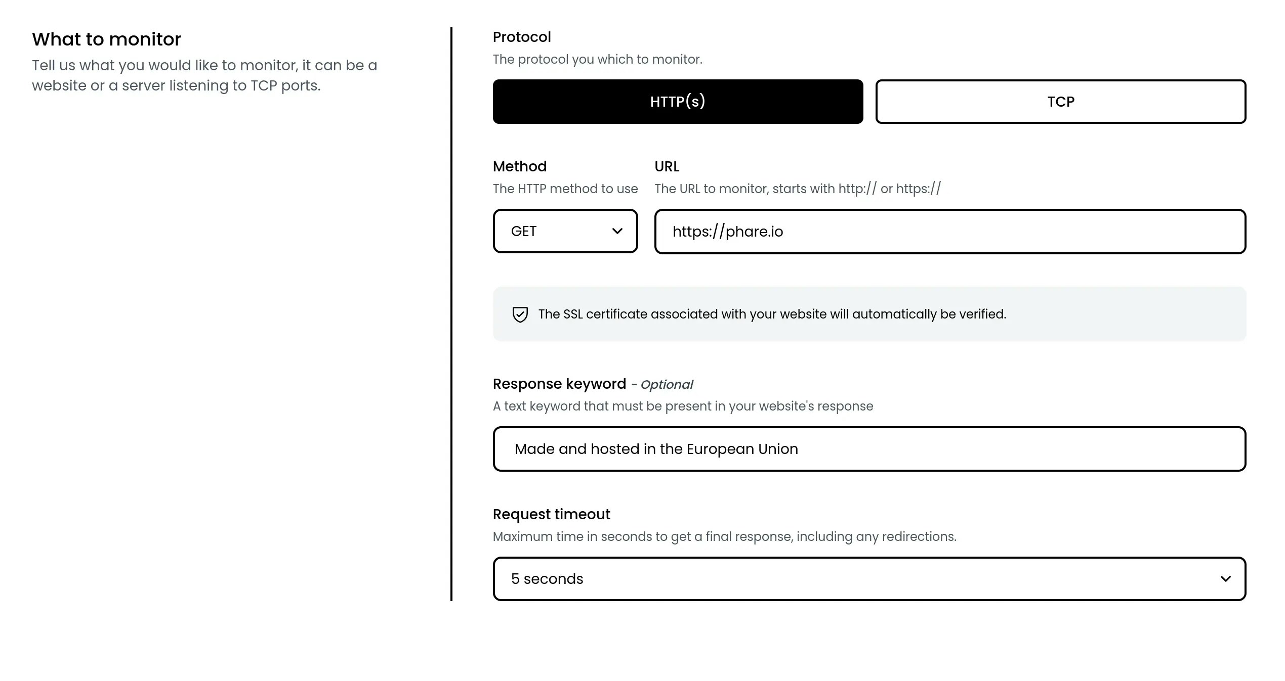 Monitoring timeout customization