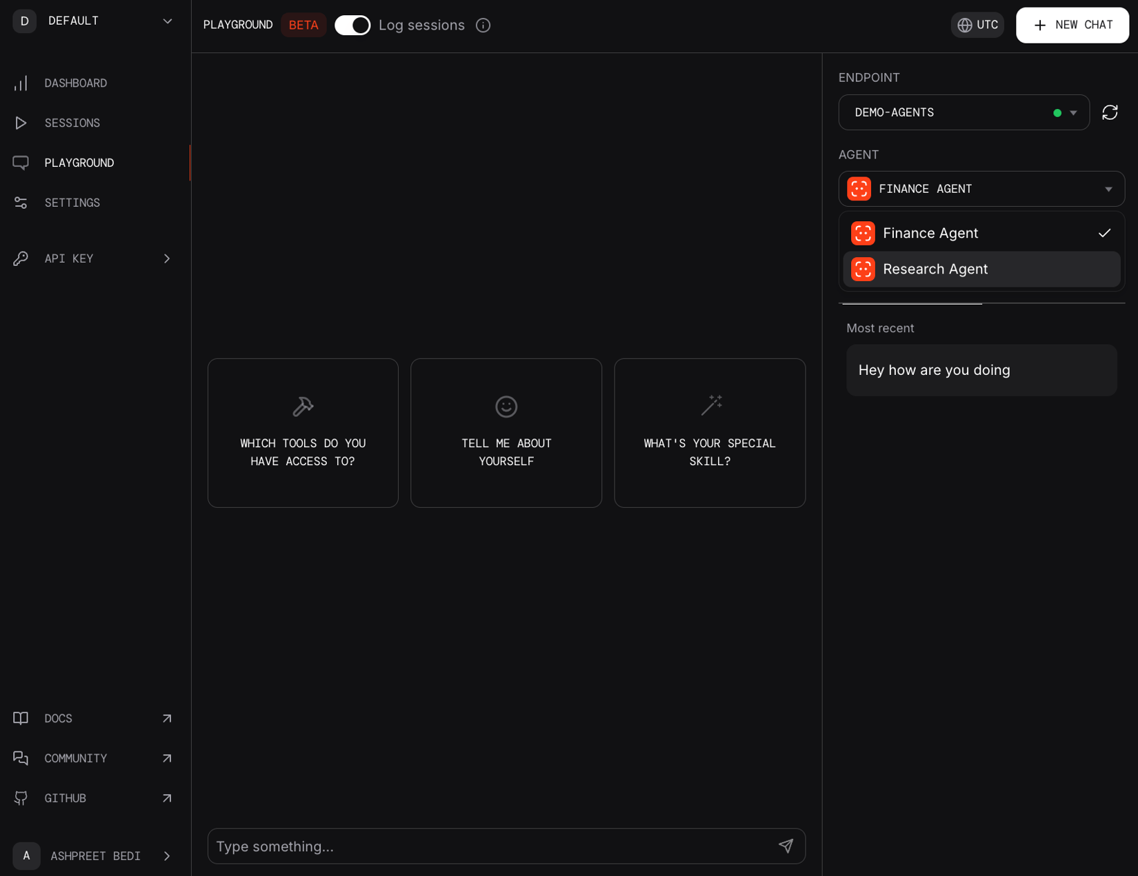 Kagent Ui Example Agent UI - Phidata