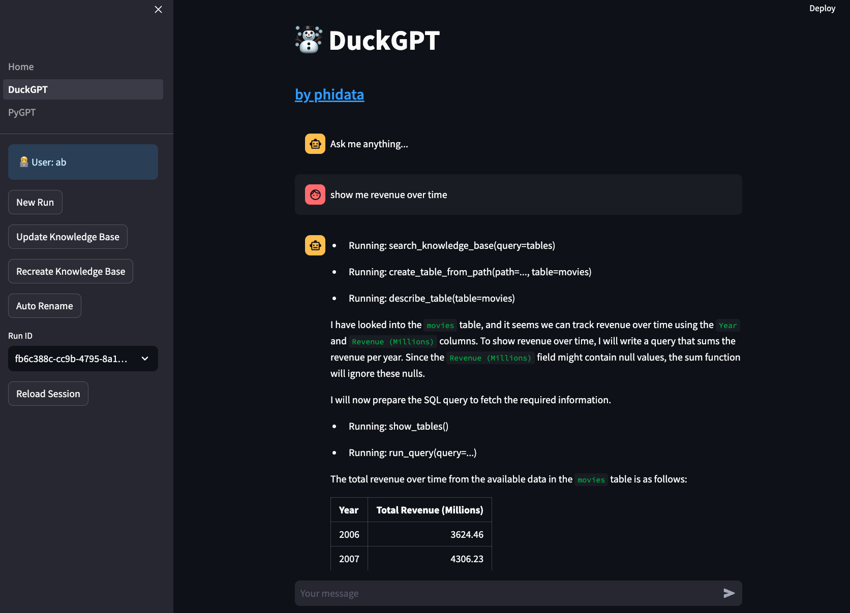 Junior DE: DuckGPT Local