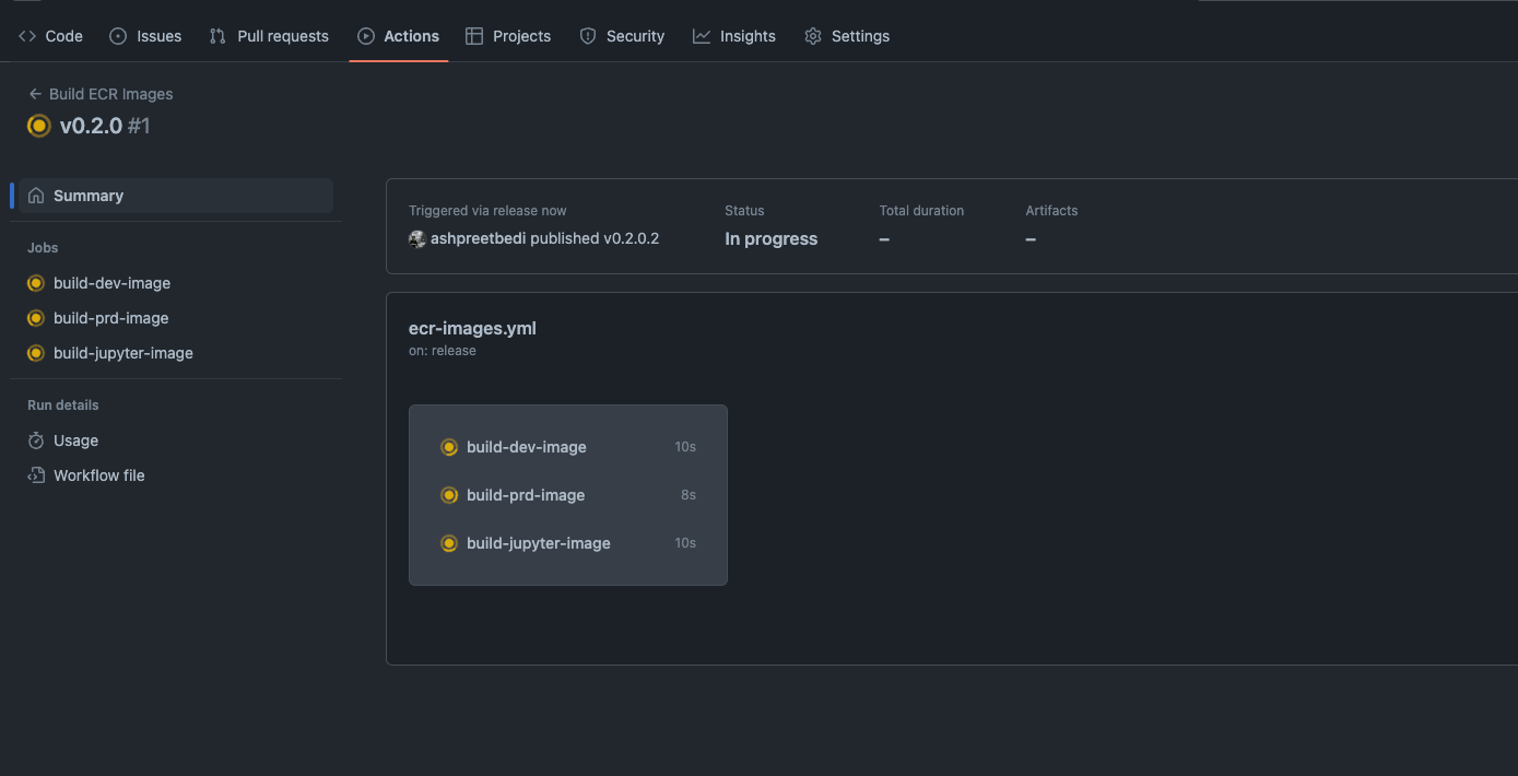 GitHub Actions ECR build workflow