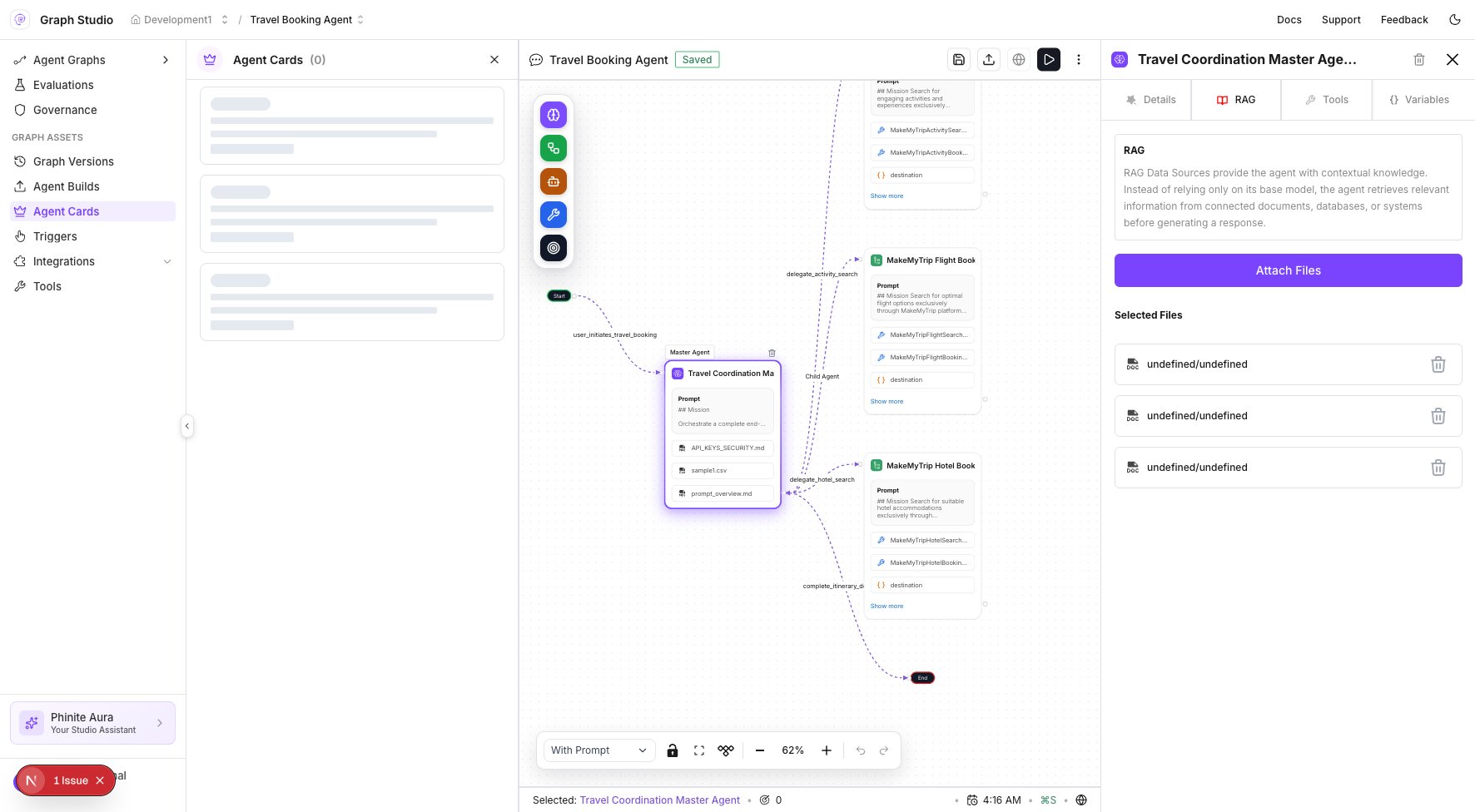 Agent Card configuration step