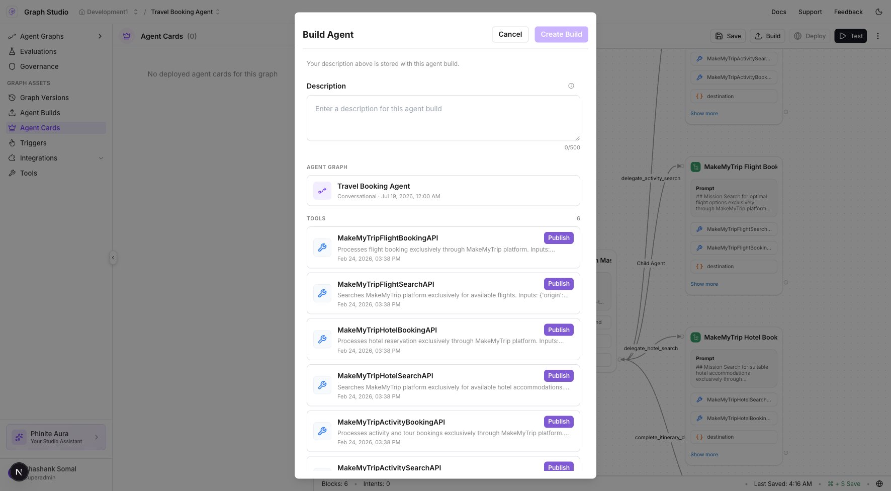 Build form with graph and tool version pins
