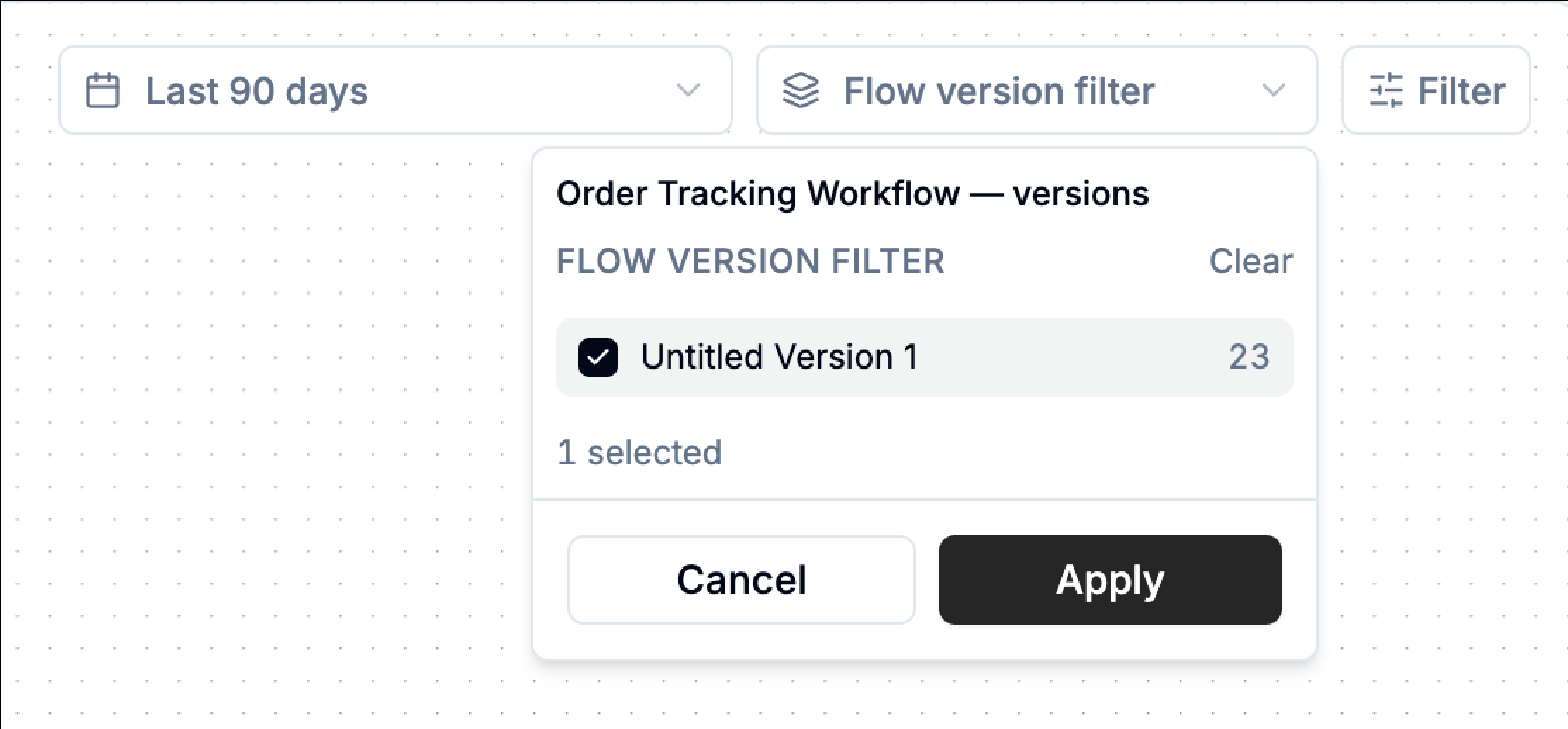 Flowversionfilters