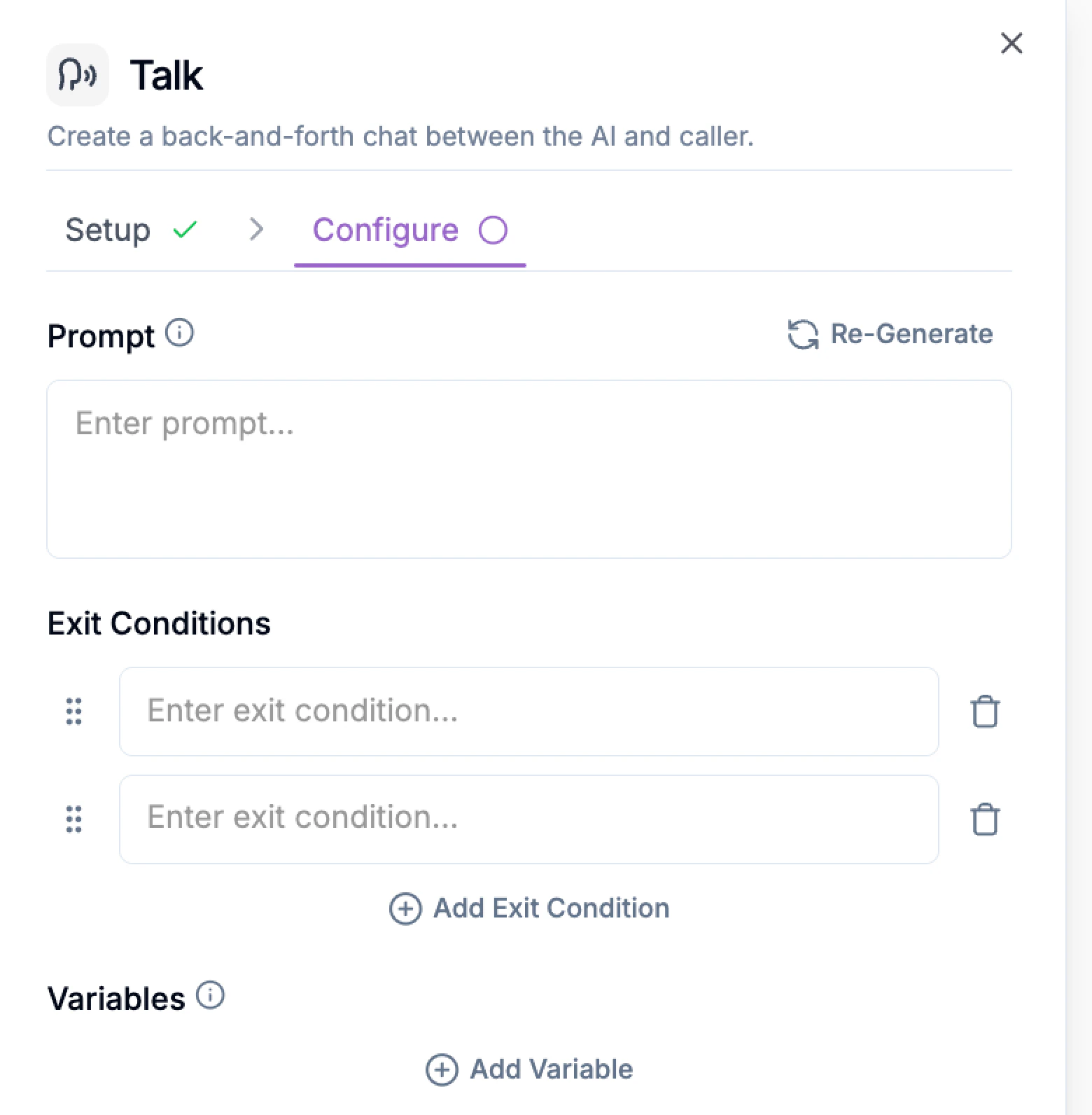 Exit Conditions In Talk Block Exit Conditions In Talk Block