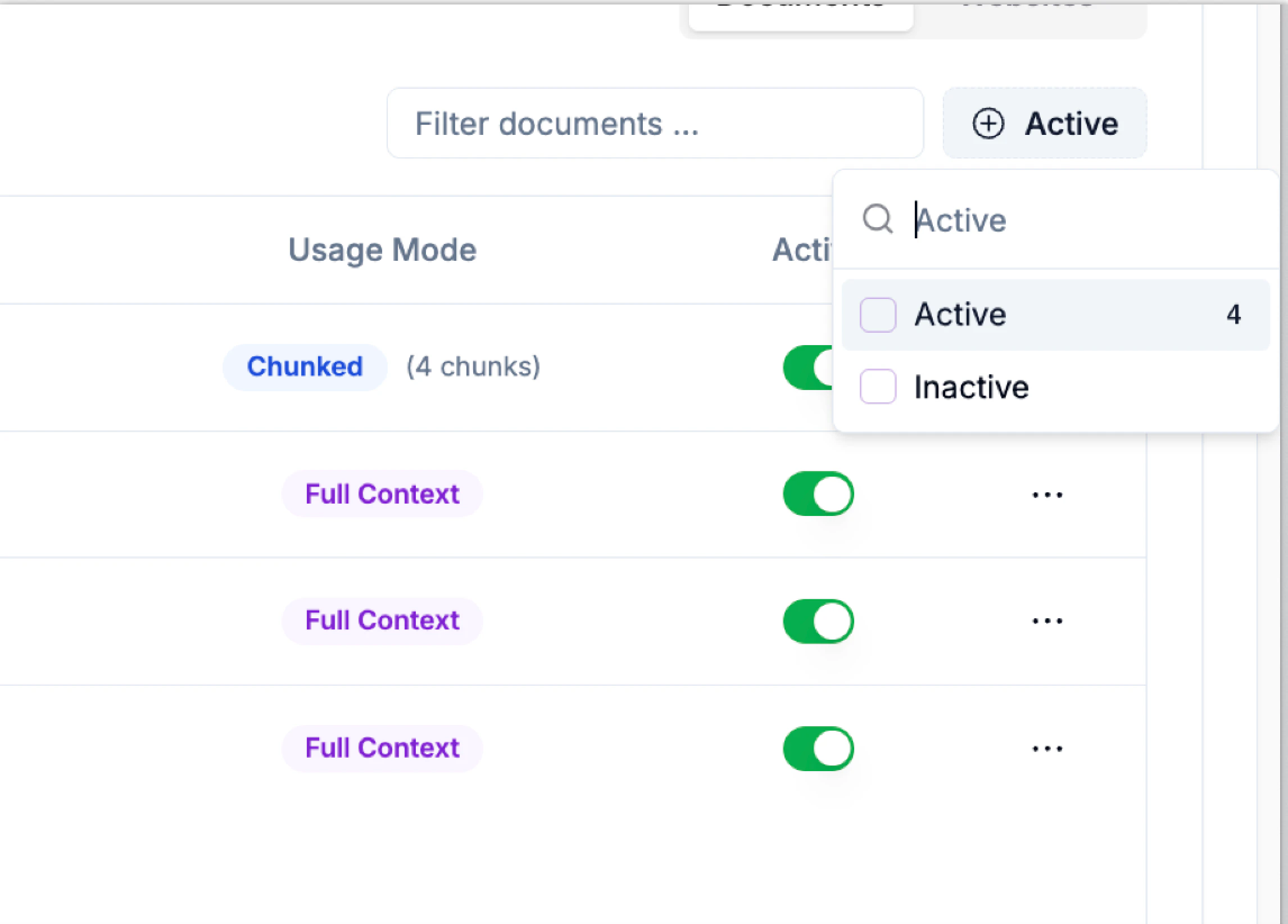 Filter Active Inactive Data Sources Filter Active Inactive Data Sources