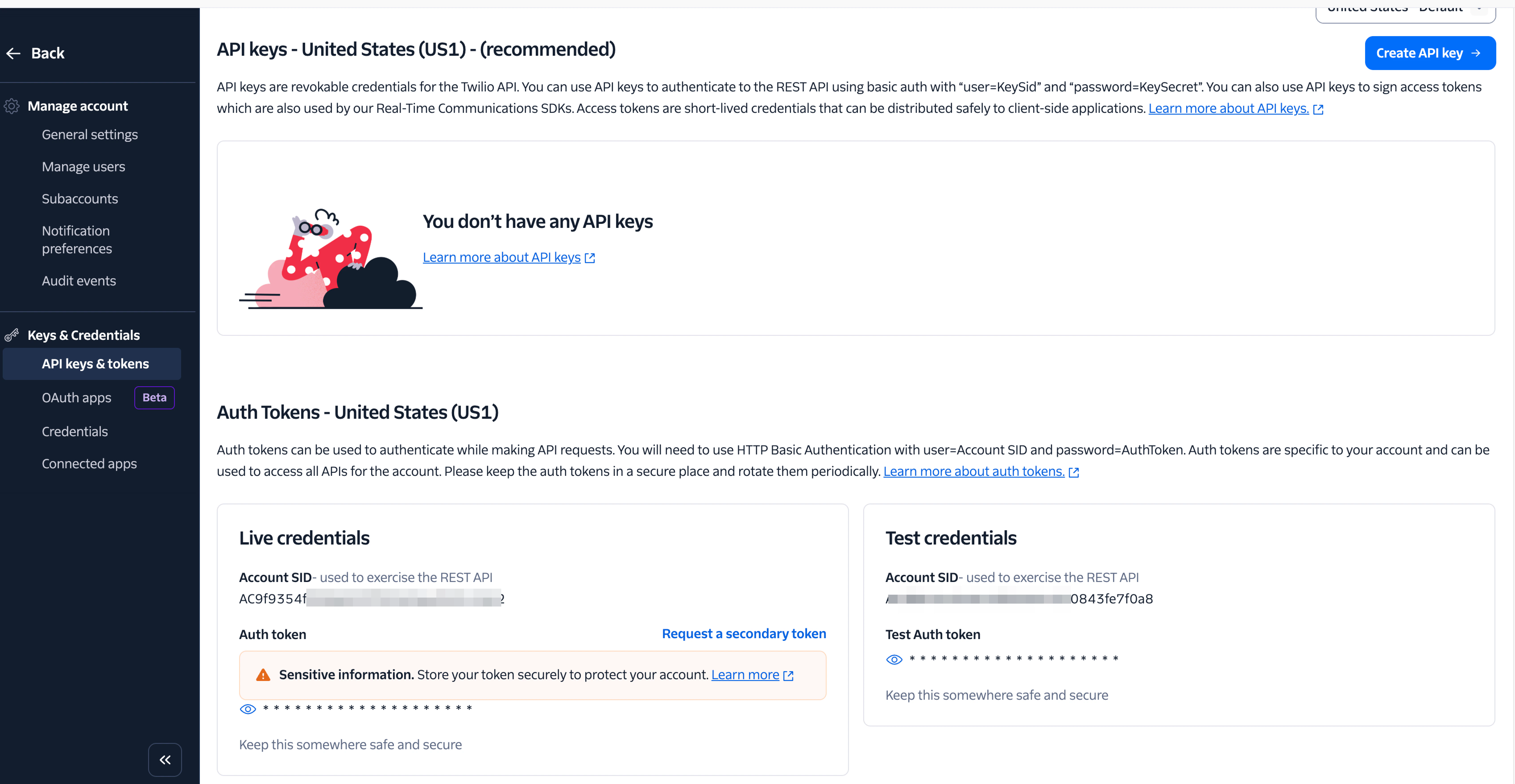 Twillio Live Credentials