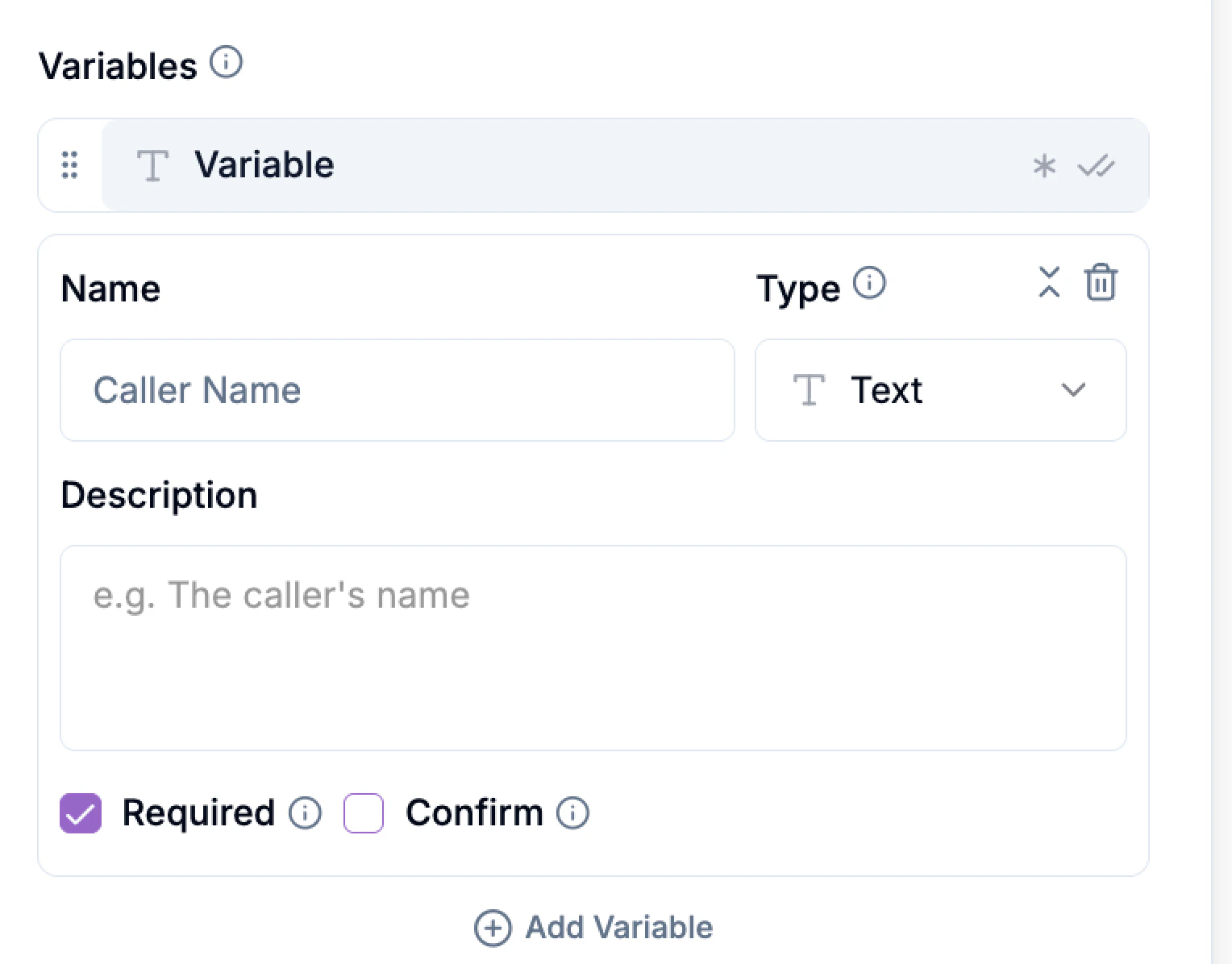 Variables In Talk Block Variables In Talk Block