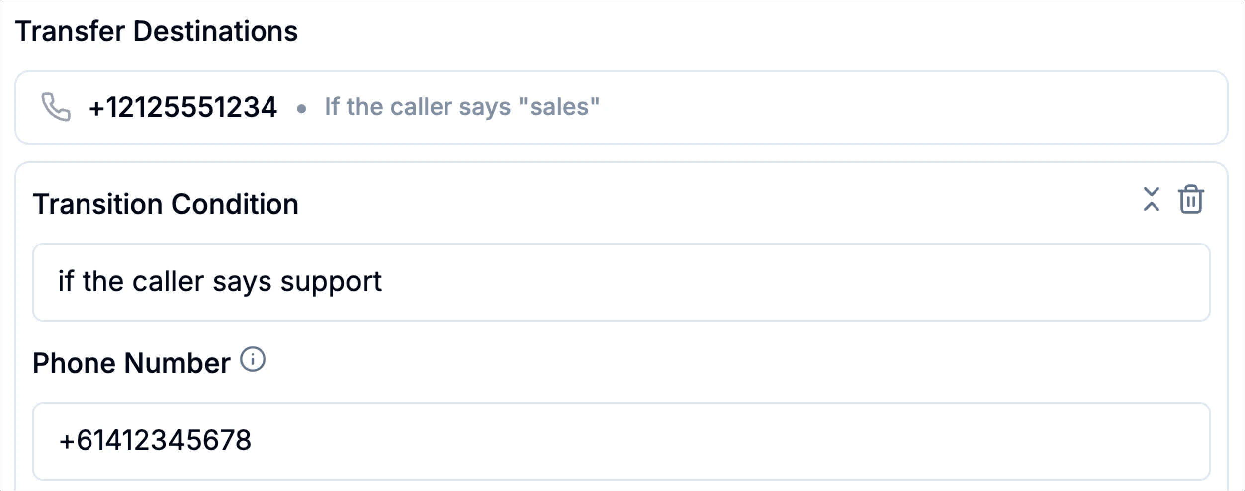 Warmtransferconfigurationoption 1