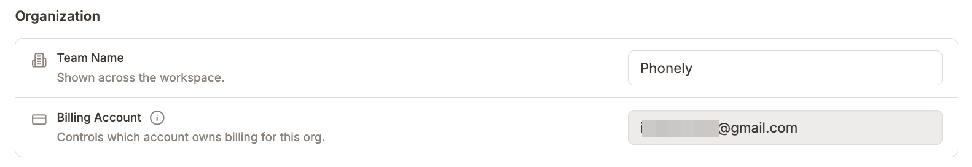 Organizationsettings