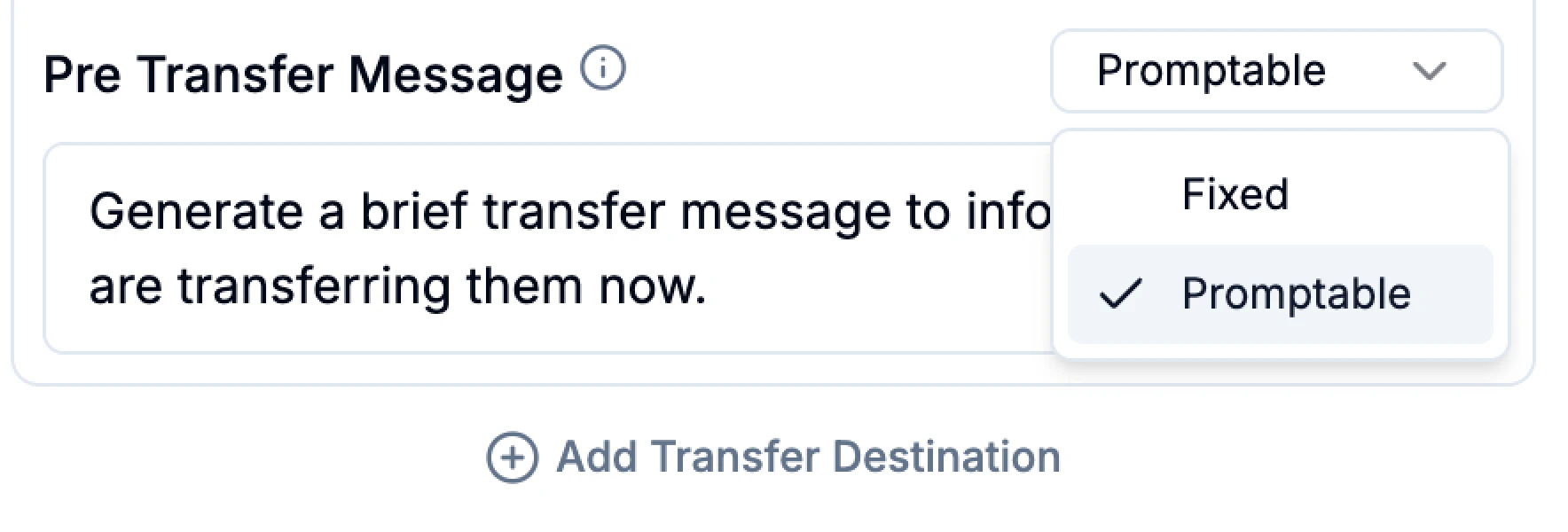 Addtransferdestination