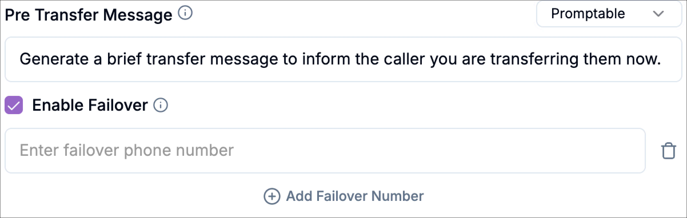 Pretransfermessage 1