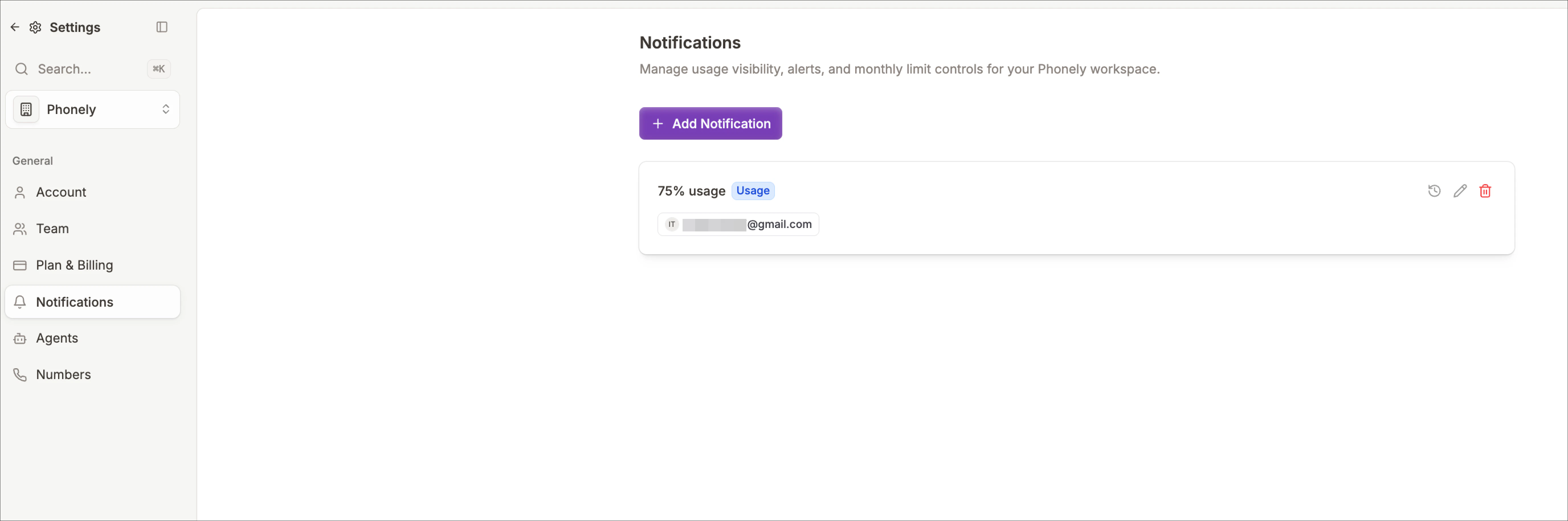 Notificationssettings