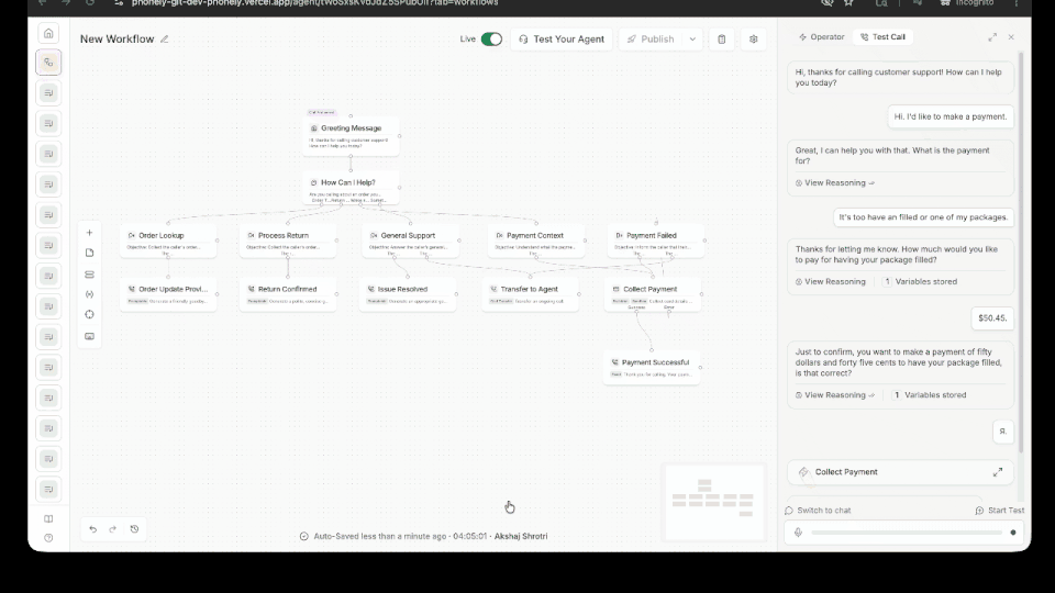 Payment flow in action