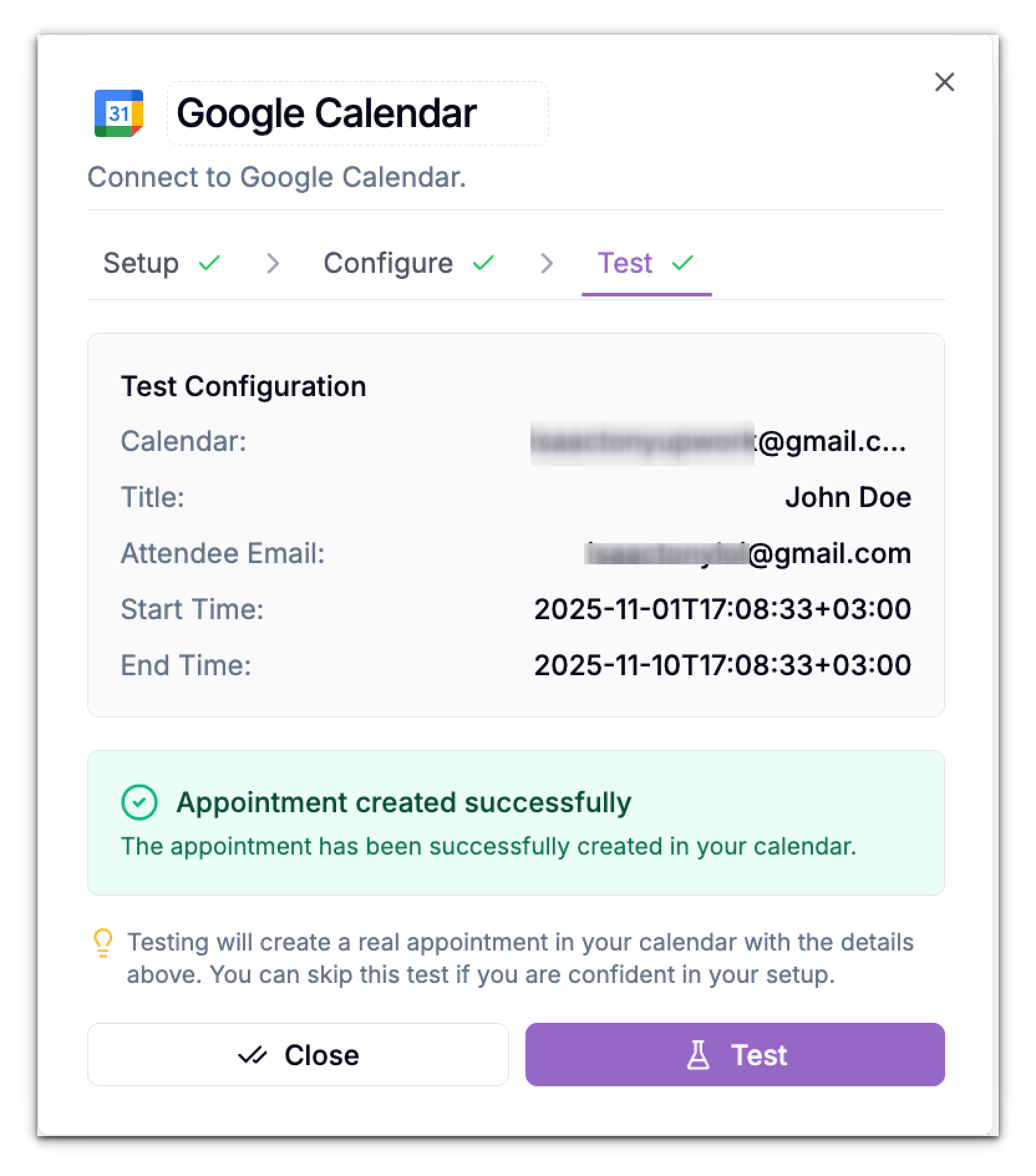 Appointments Test Pn