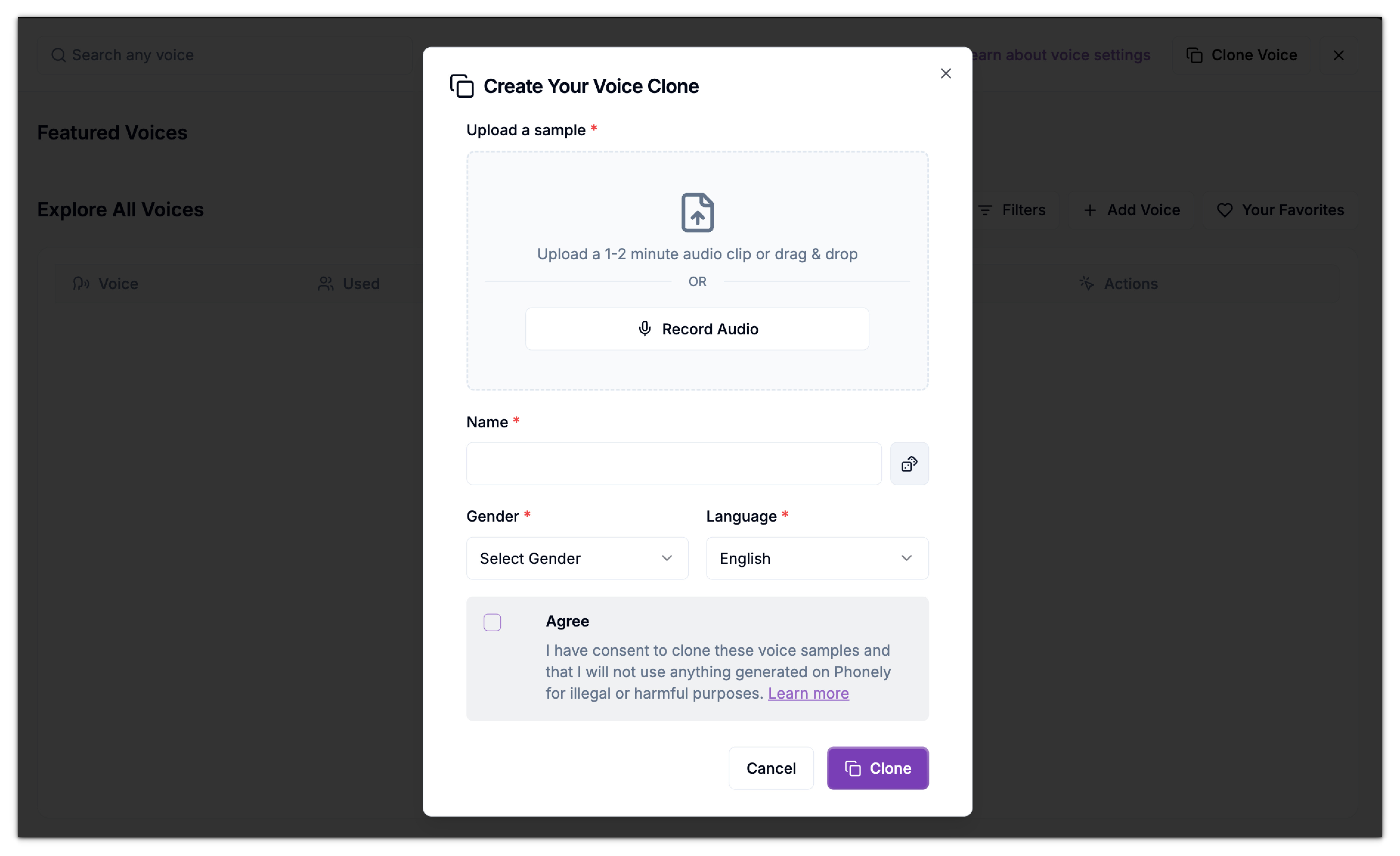 Clone Your Voice In Phonely Pn