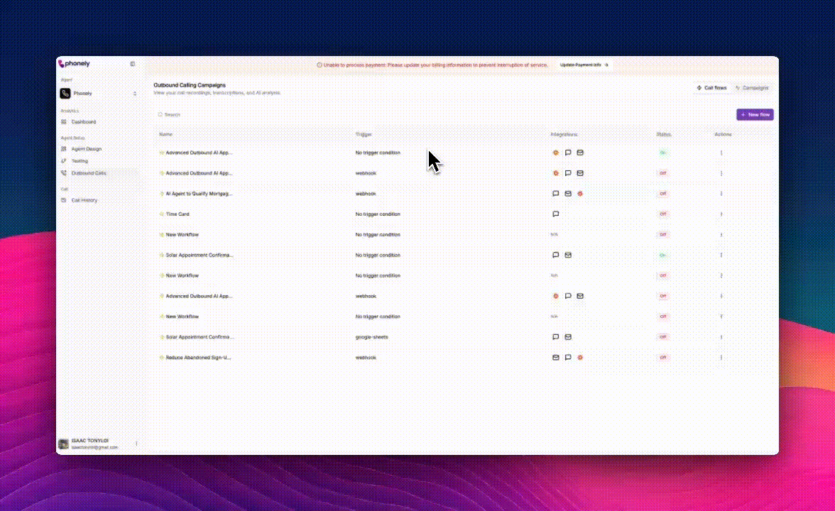 Create Outbound Campaign Flow