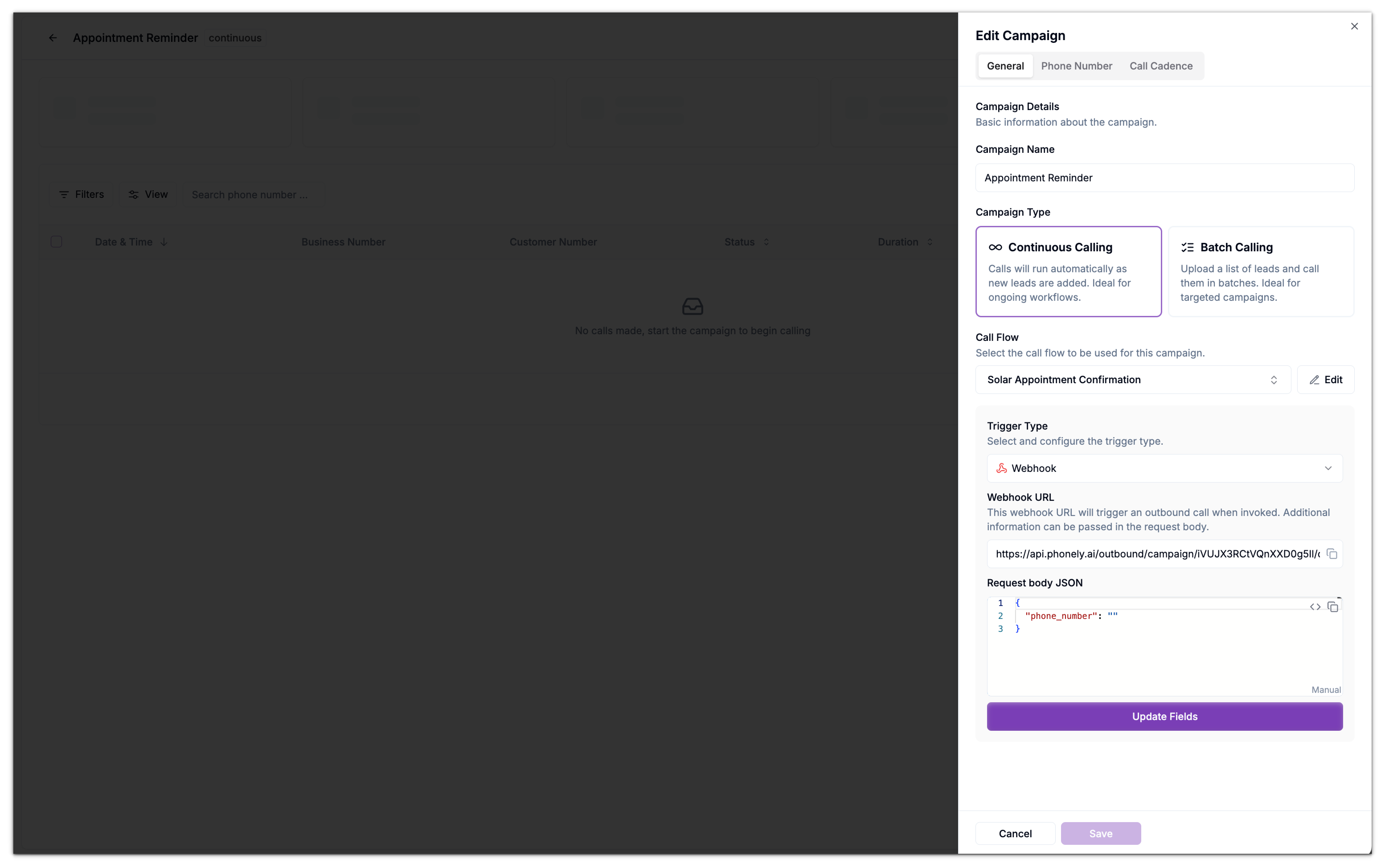 Edit Ooutbound Campaign Pn