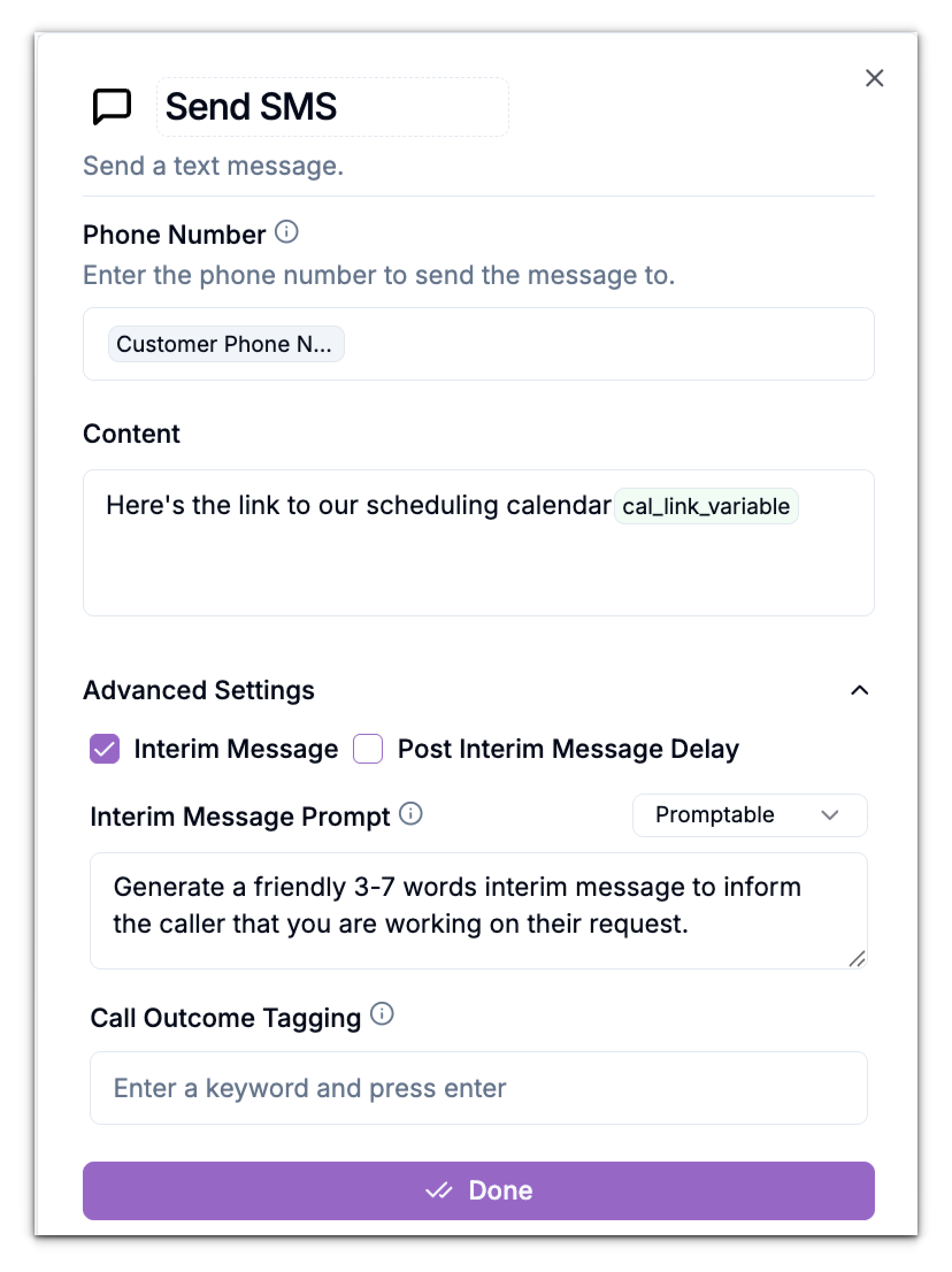 Send Sms Block Action Pn Send Sms Block Action Pn
