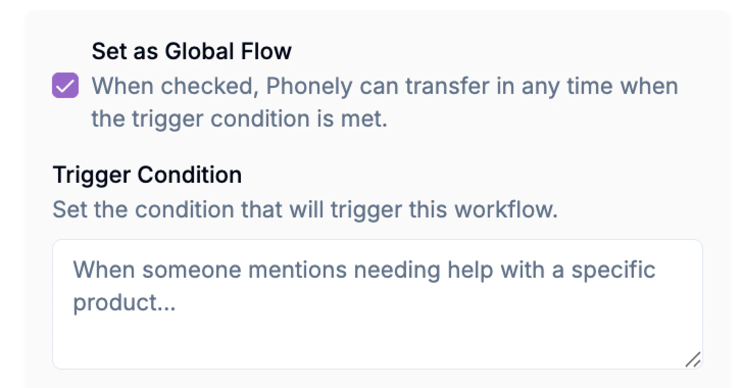 Set Start Flow As Global Set Start Flow As Global