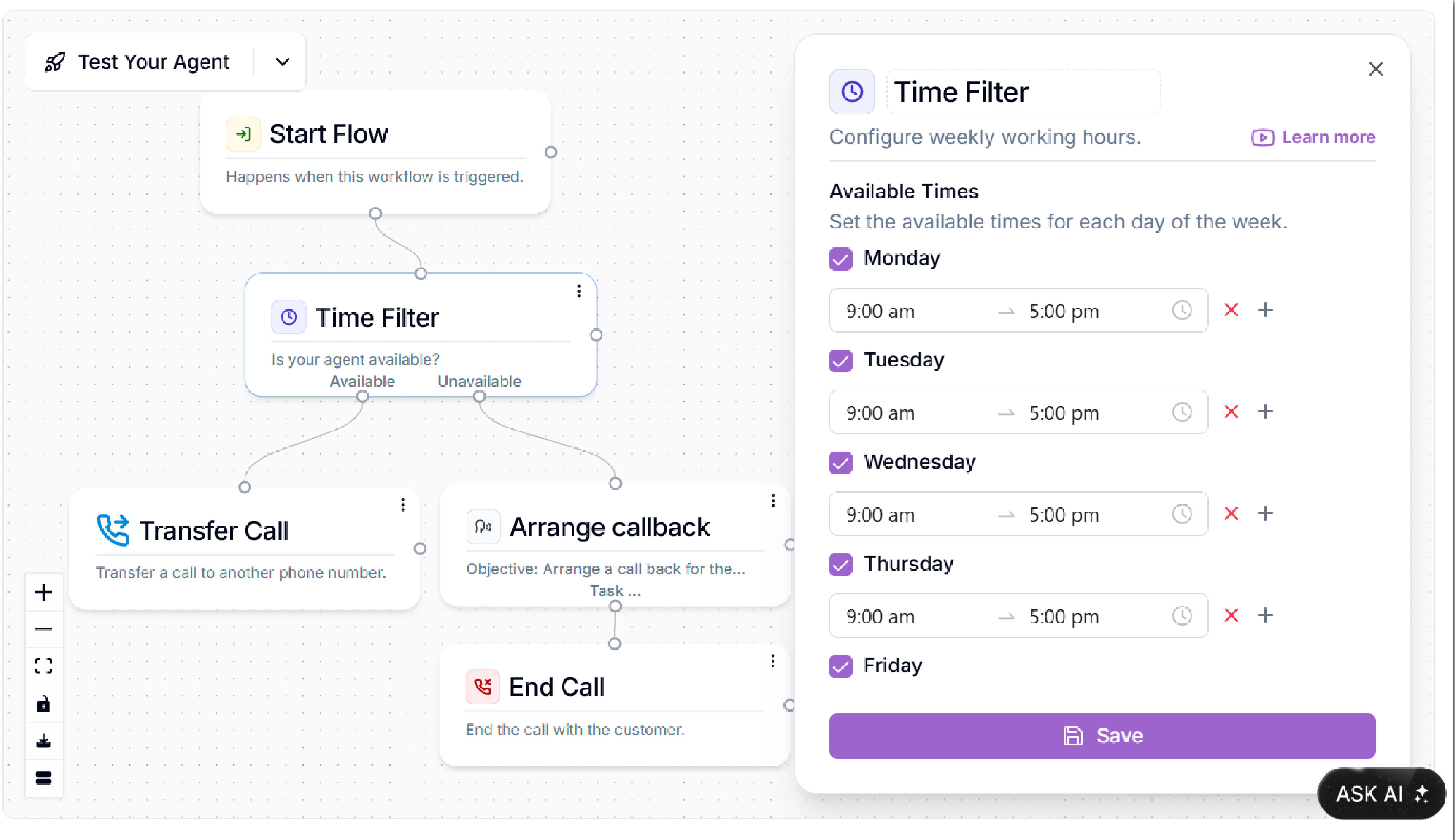 Time Filter Configure Slots Time Filter Configure Slots