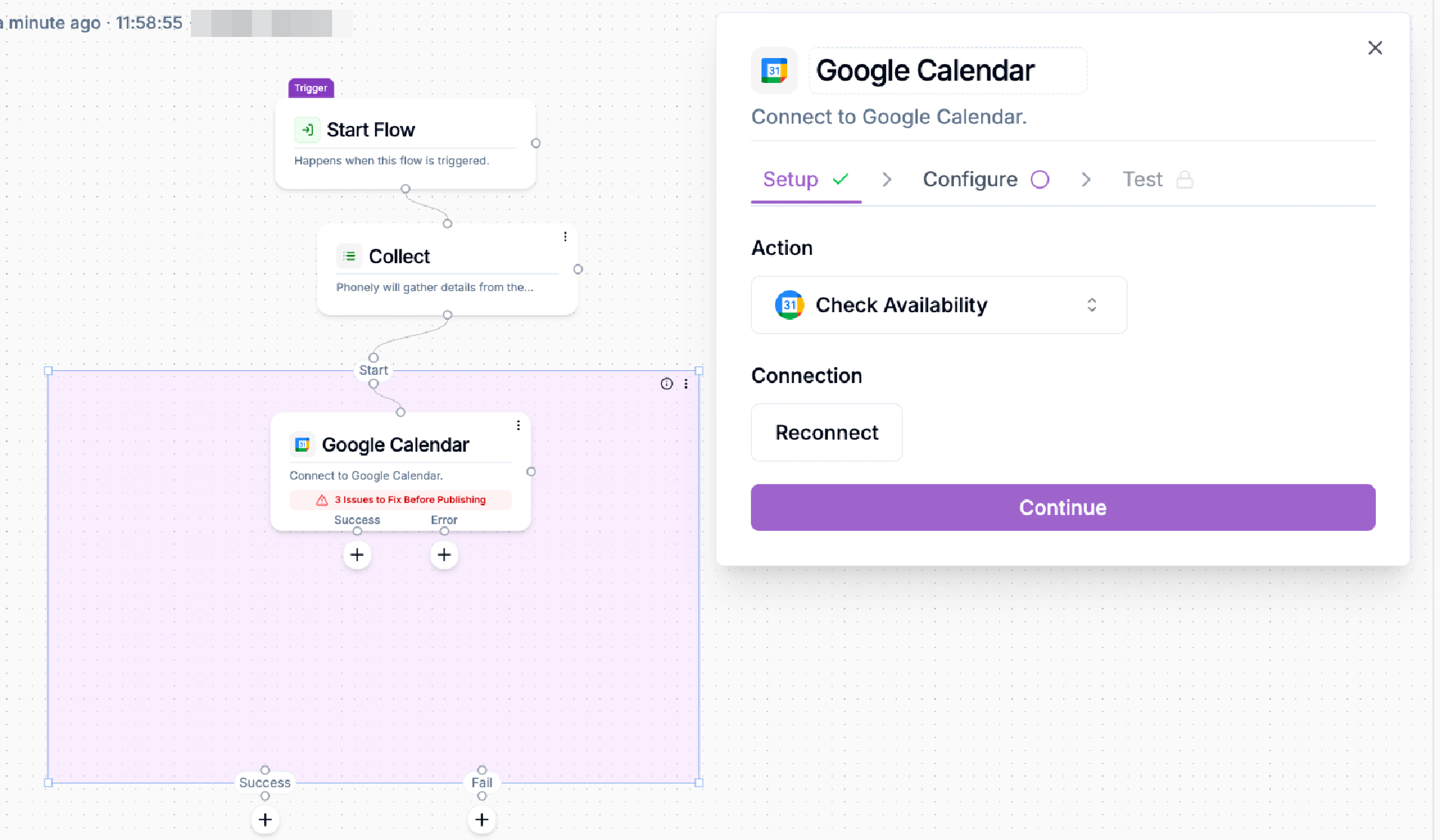 Configure Google Calendar Block 1 Configure Google Calendar Block 1