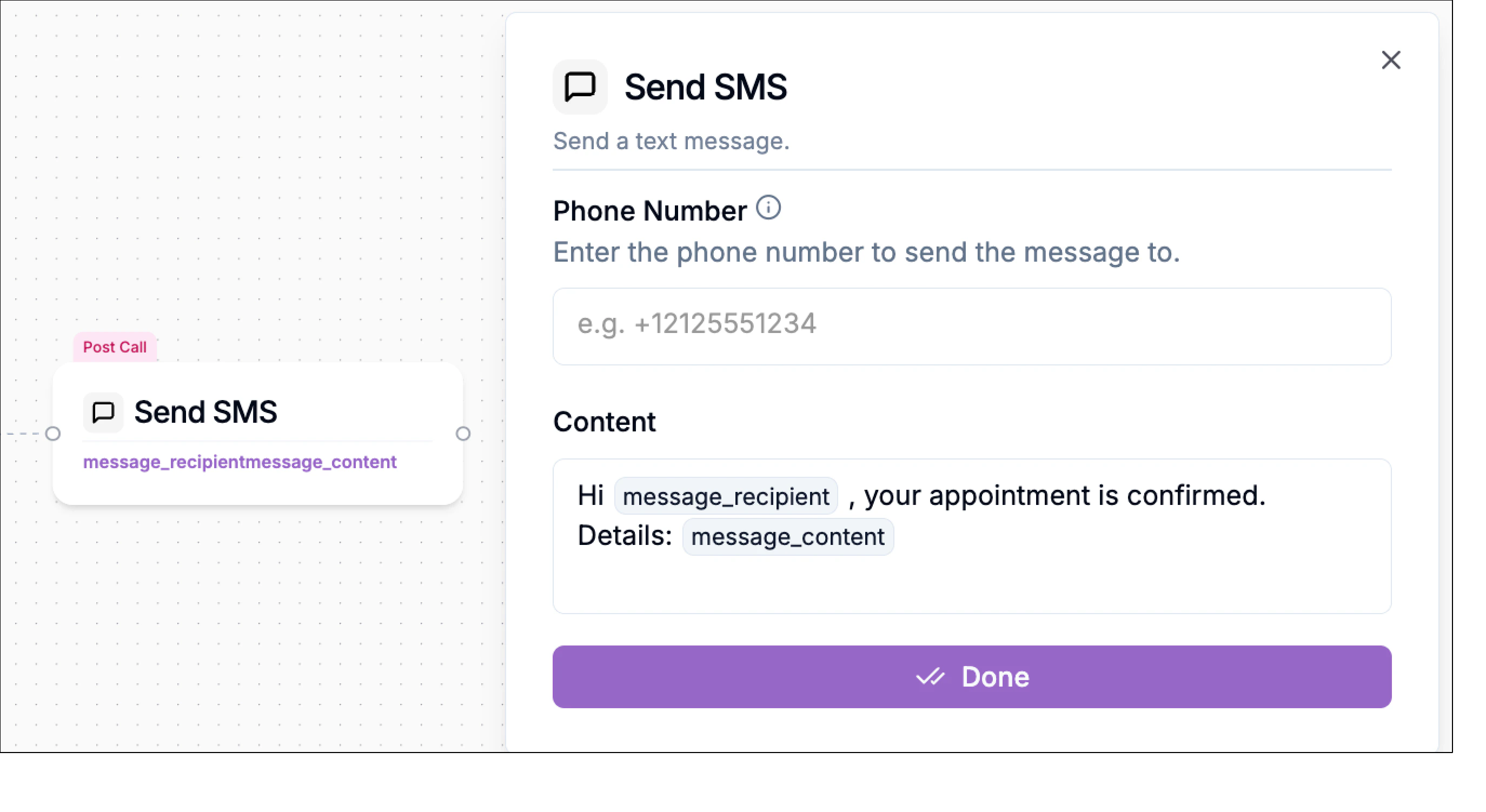 Configure Sms Block