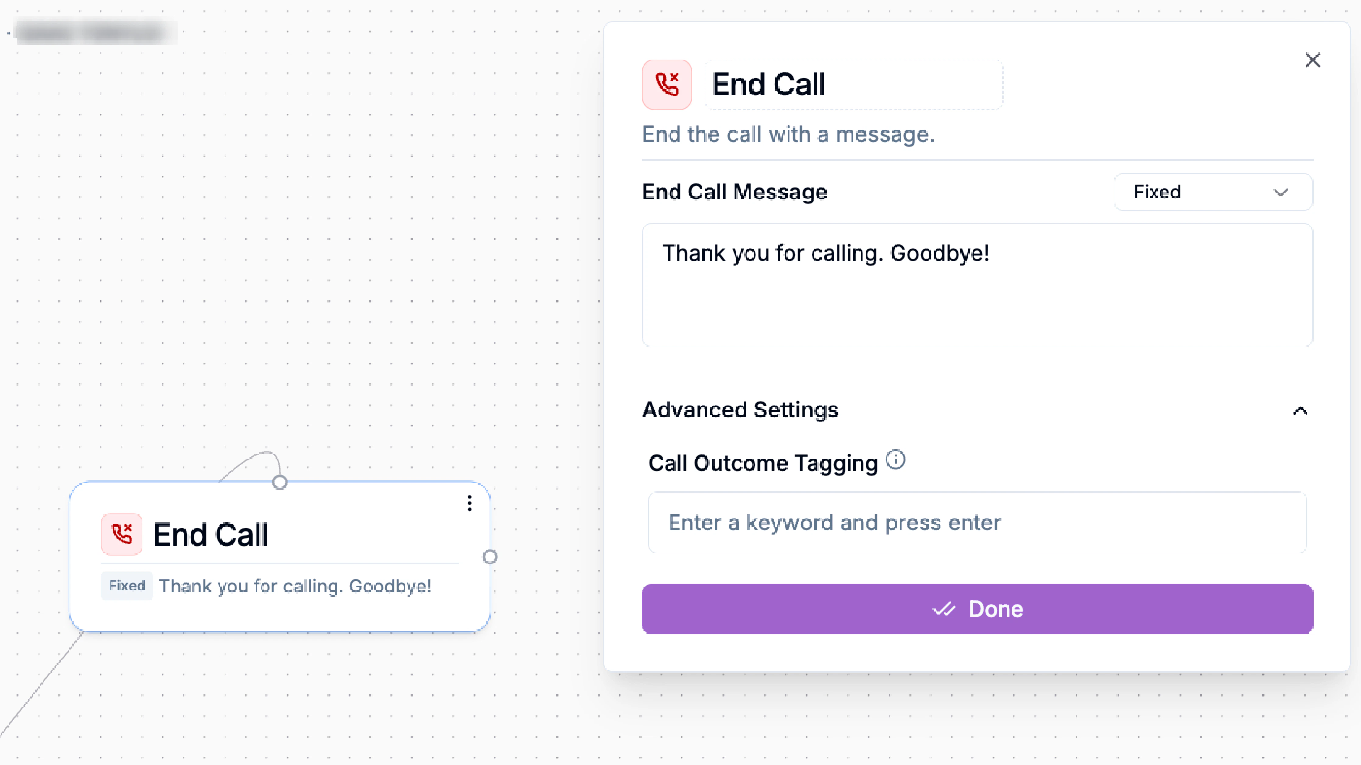 Configuring An End Block