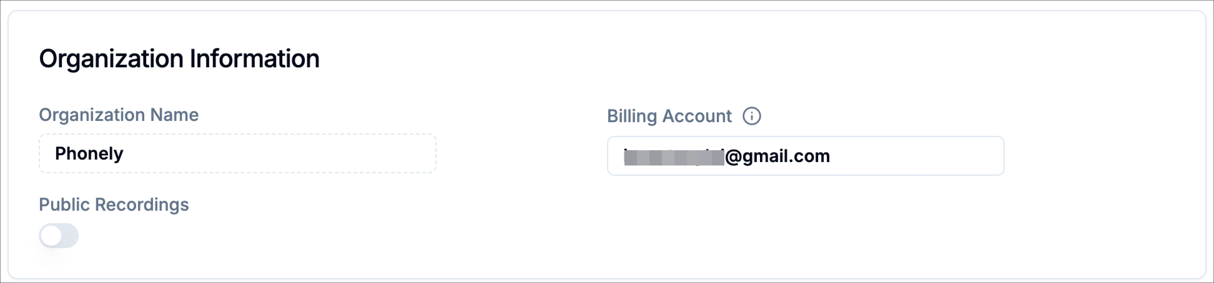 Organizationinformation