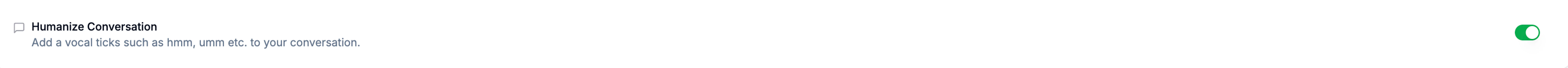 Humanize Conversations Settings