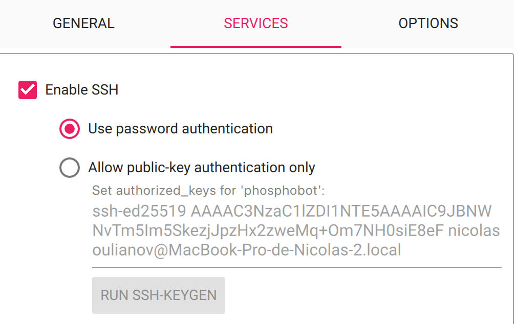 Raspberry Pi SSH enabled