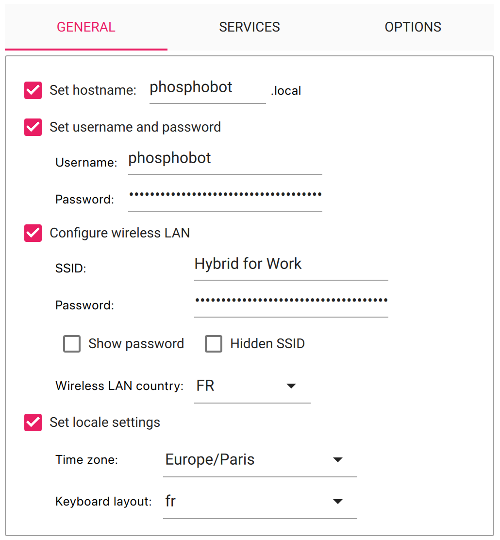 Raspberry Pi General Settings