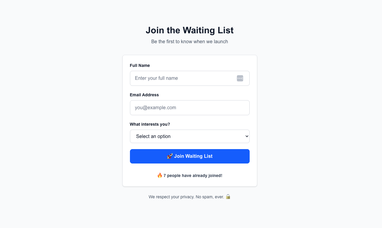 InstantDB Waitlist App