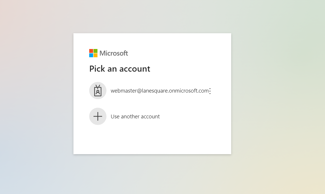 Microsoft login