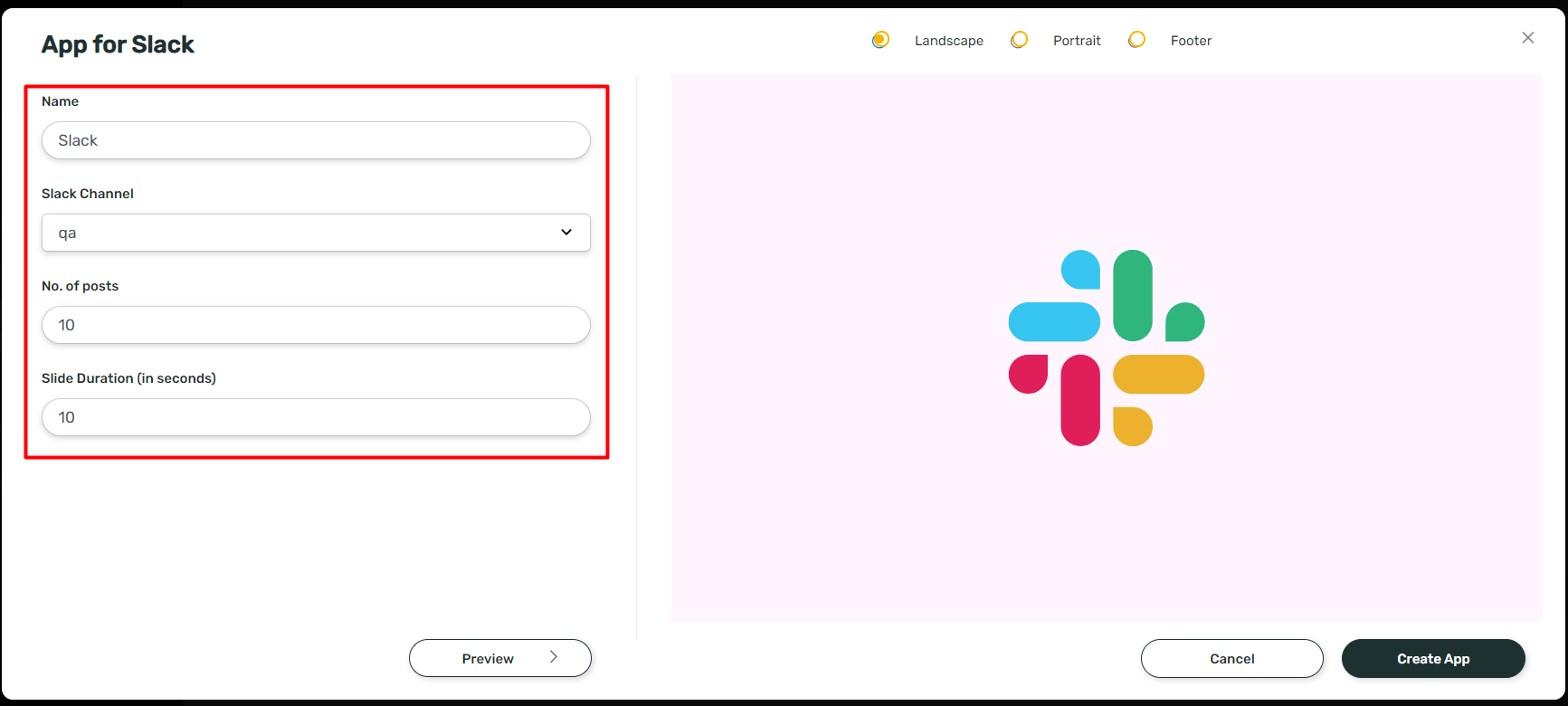 Configure app settings