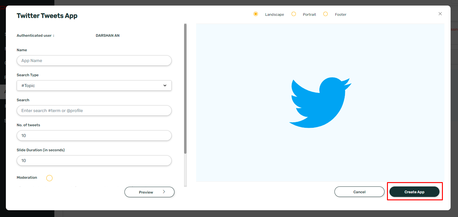 Configure app settings