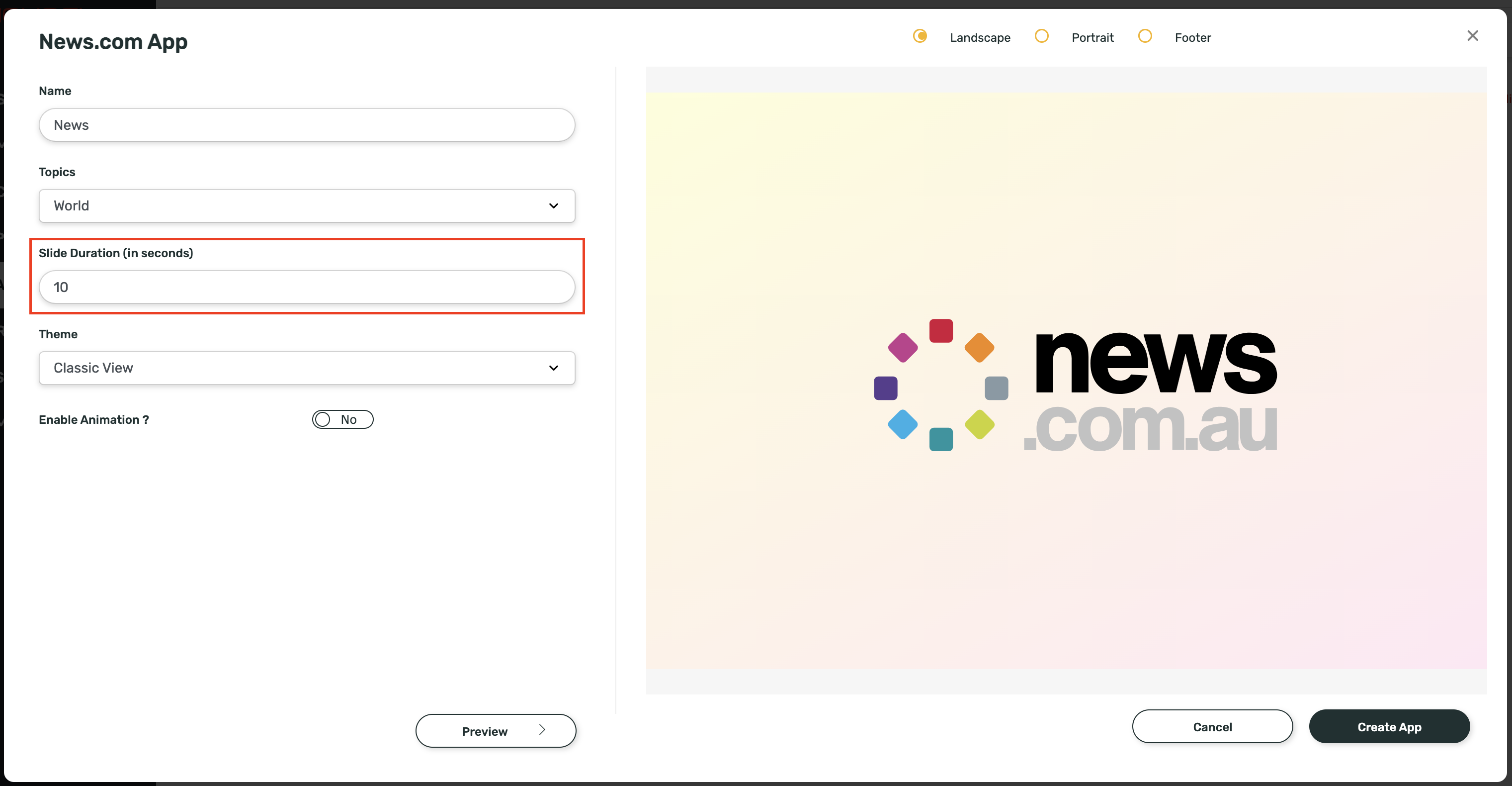 Slide duration explained