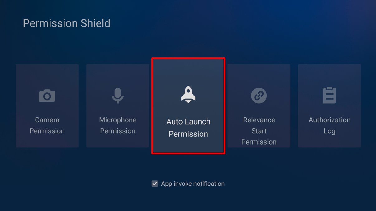 Auto Launch Permission option